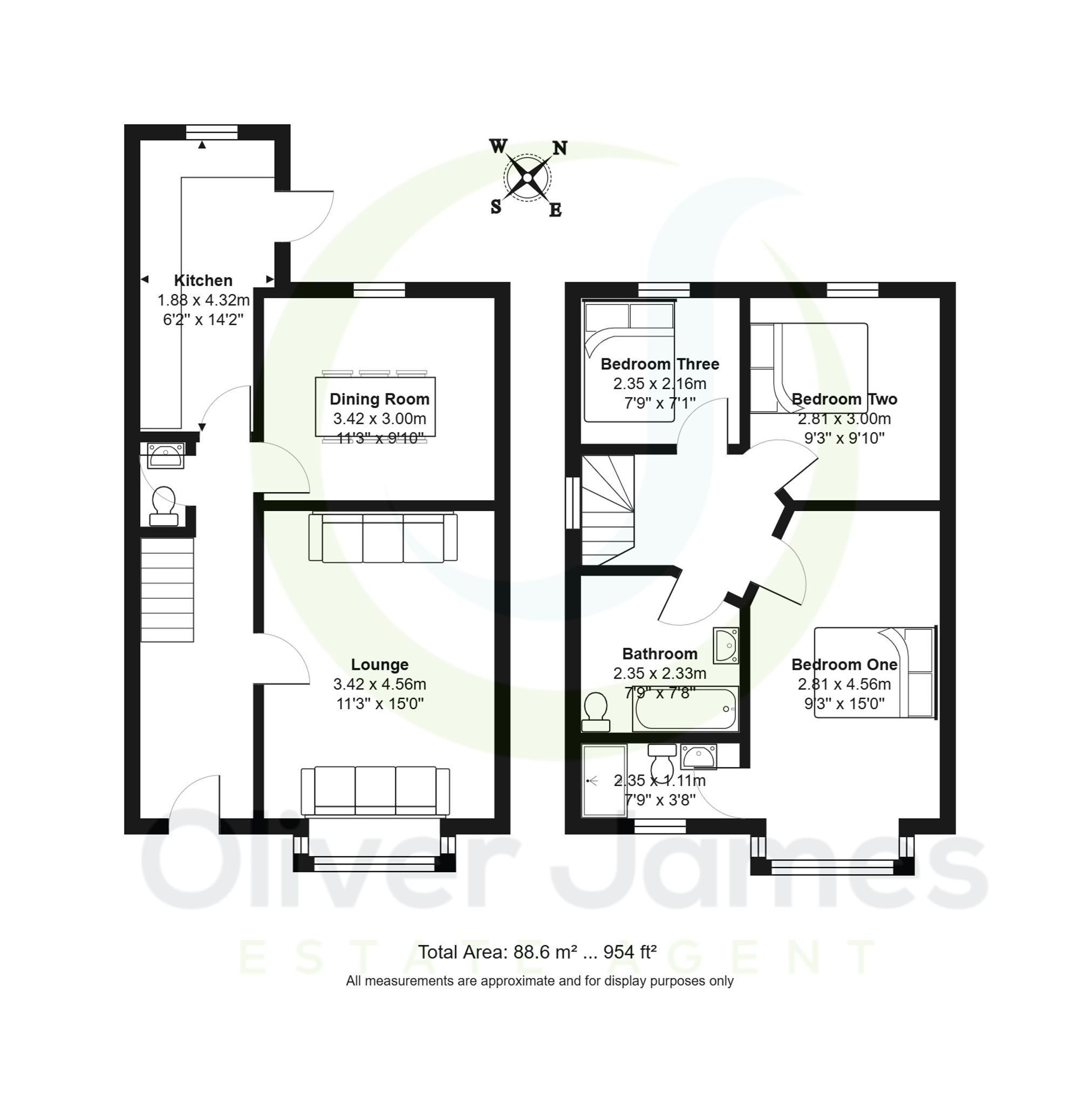 3 bed semi-detached house for sale in Annable Road, Irlam, M44 - Property floorplan