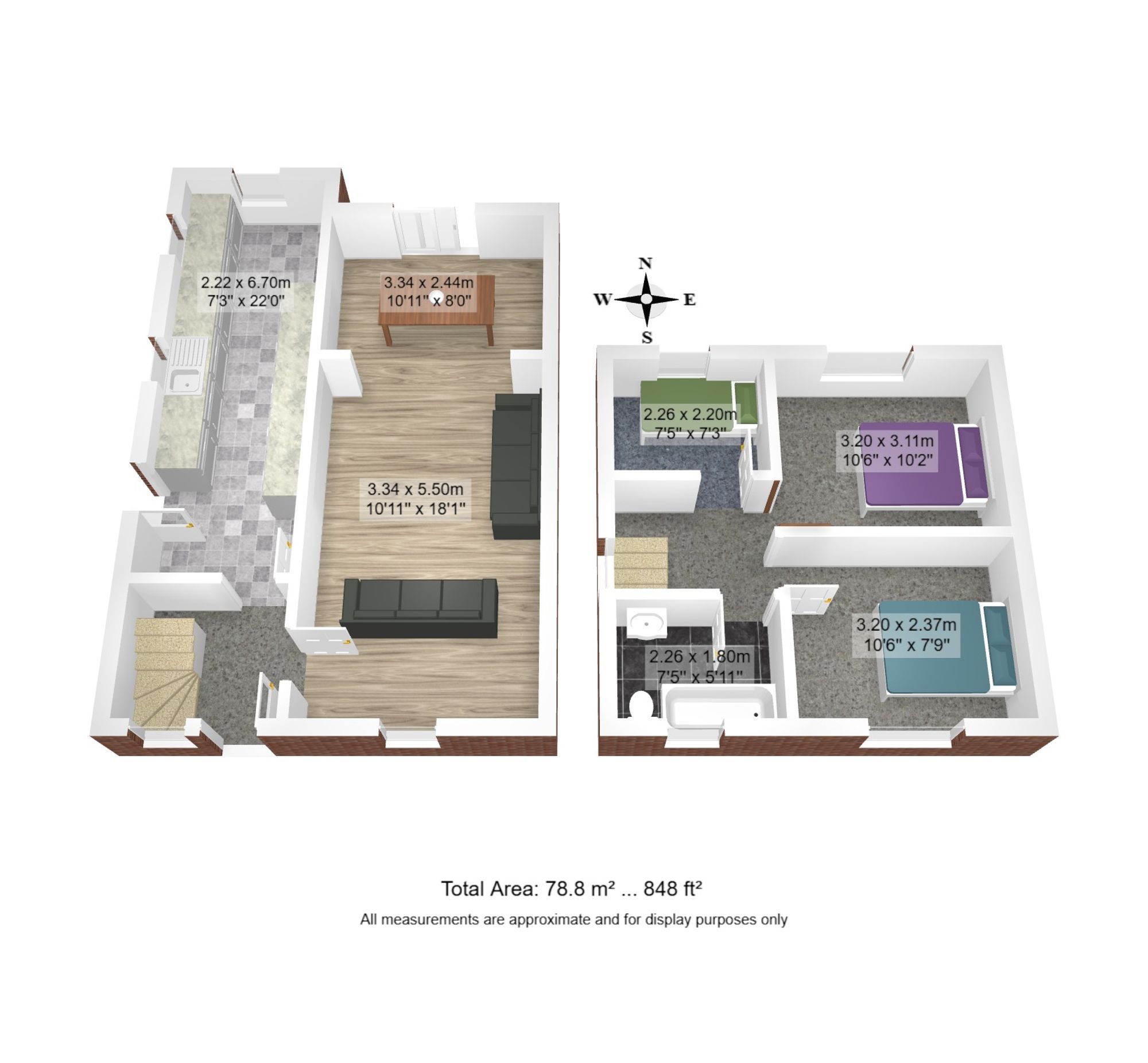 3 bed semi-detached house for sale in Lyndhurst Avenue, Irlam, M44 - Property floorplan