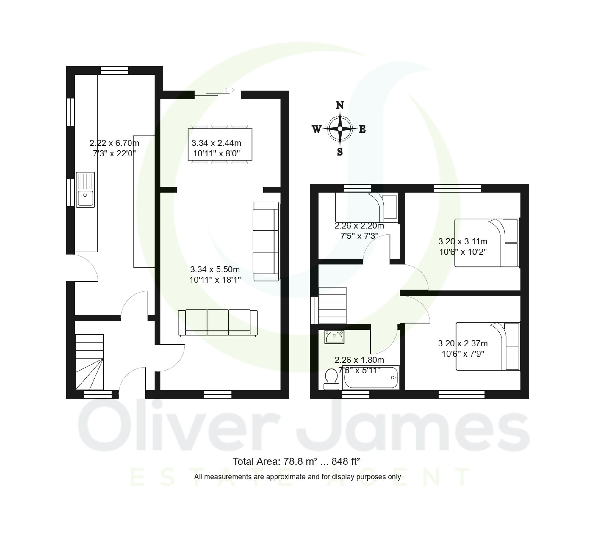 3 bed semi-detached house for sale in Lyndhurst Avenue, Irlam, M44 - Property floorplan
