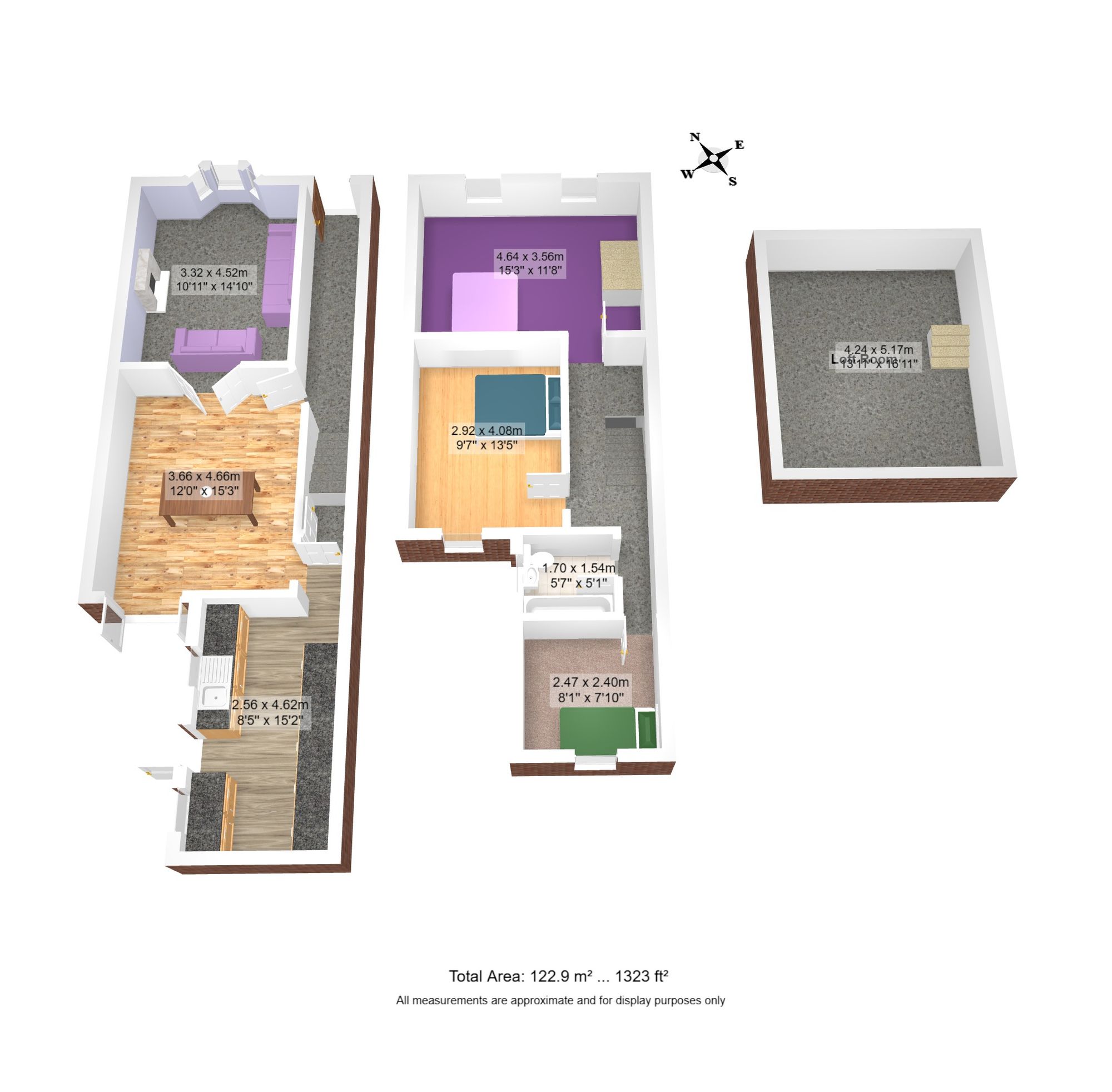 3 bed terraced house for sale in Alexandra Grove, Irlam, M44 - Property floorplan