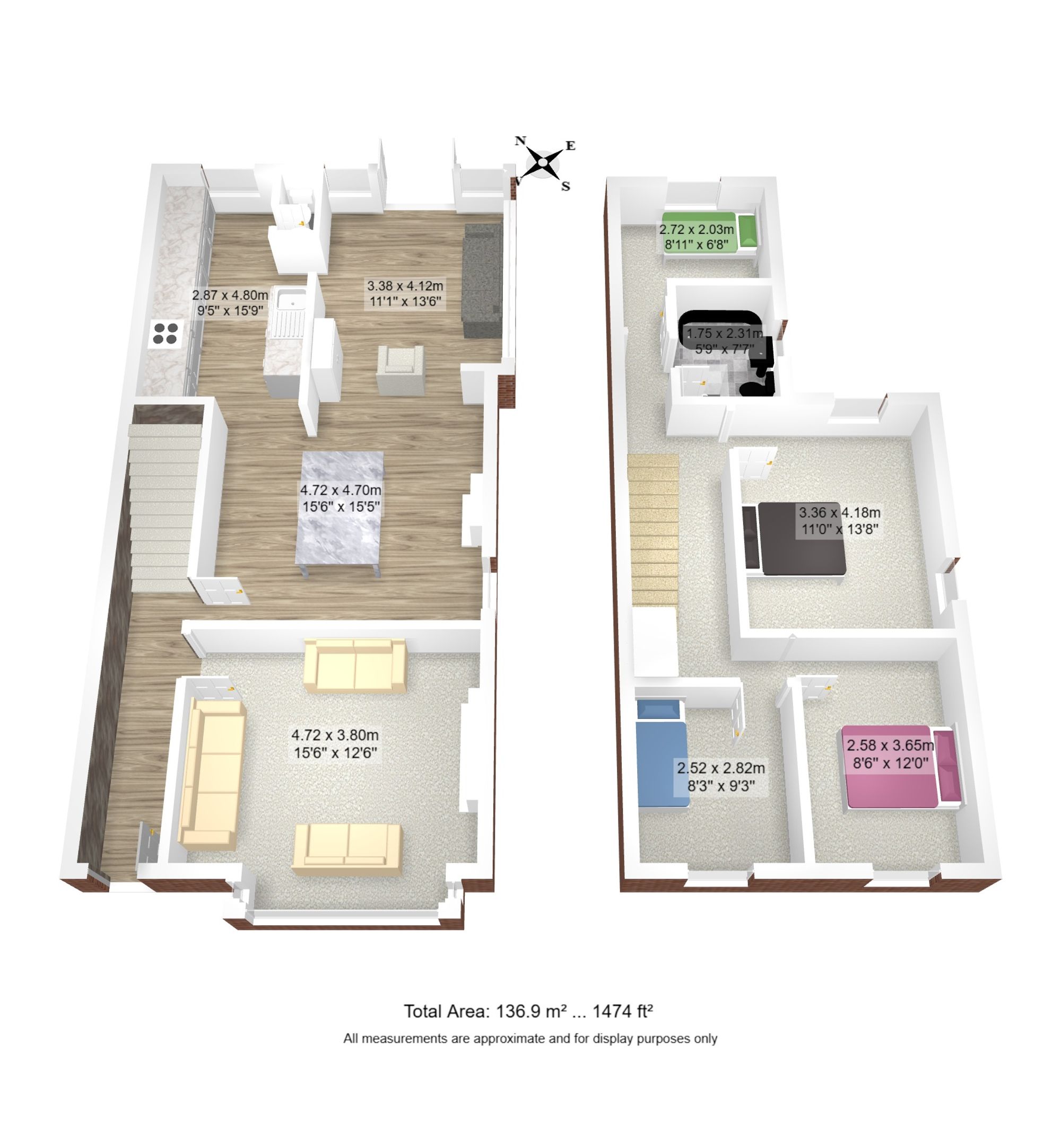 4 bed end of terrace house for sale in Moss Lane, Cadishead, M44 - Property floorplan