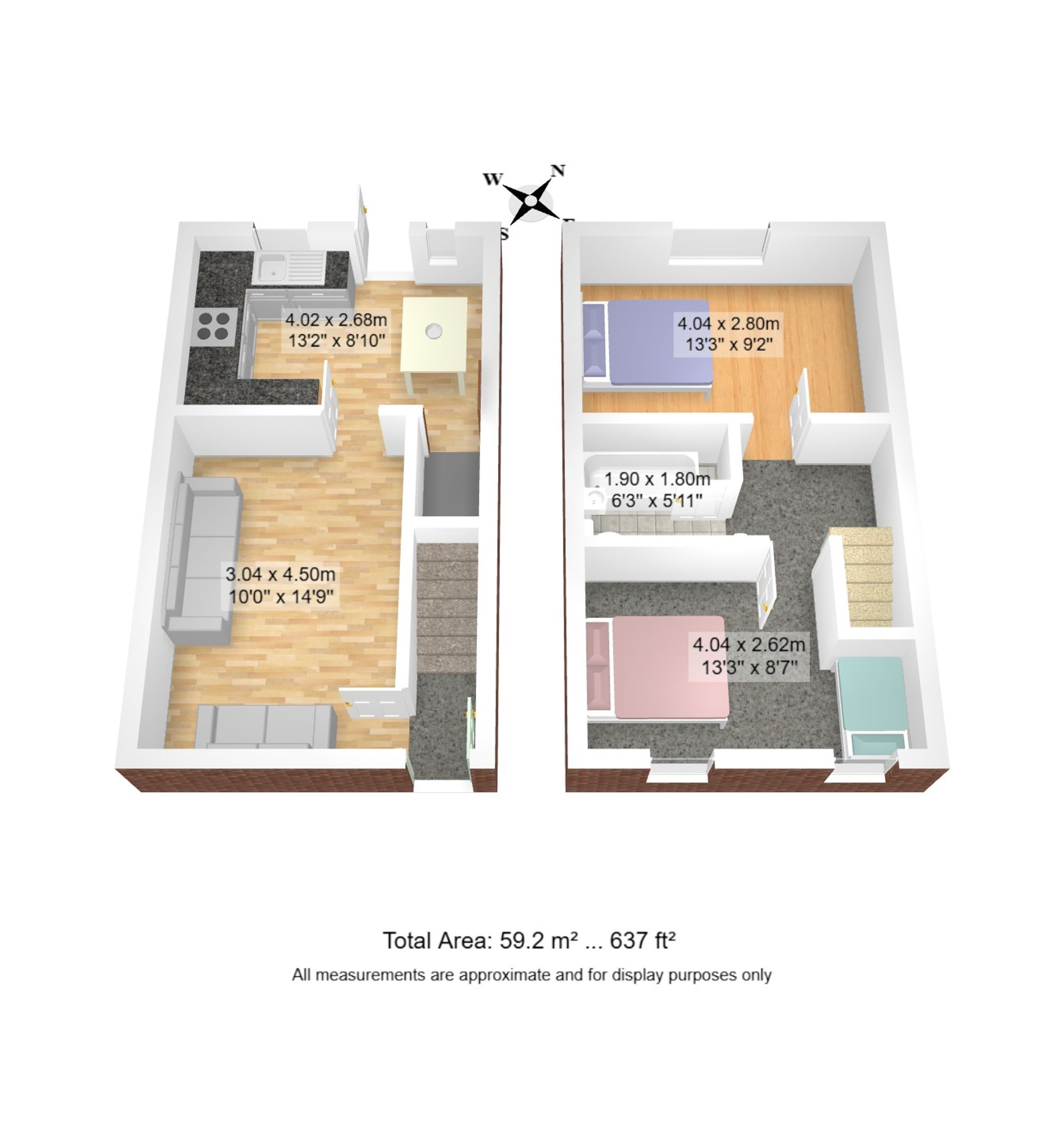 2 bed mid-terraced house for sale in Pasturegreen Way, Irlam, M44 - Property floorplan
