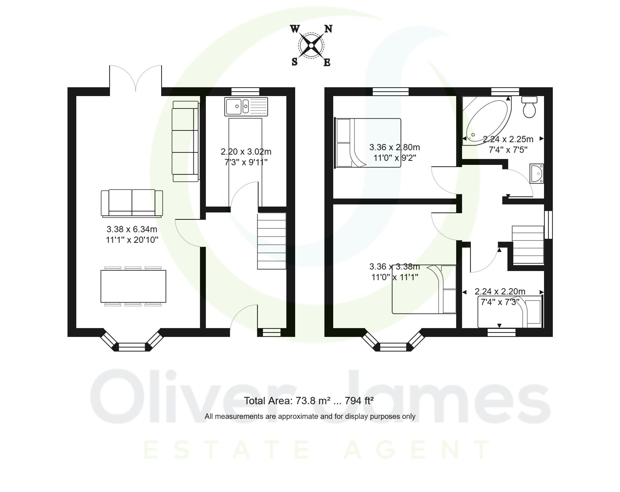 3 bed semi-detached house for sale in Fiddlers Lane, Irlam, M44 - Property floorplan