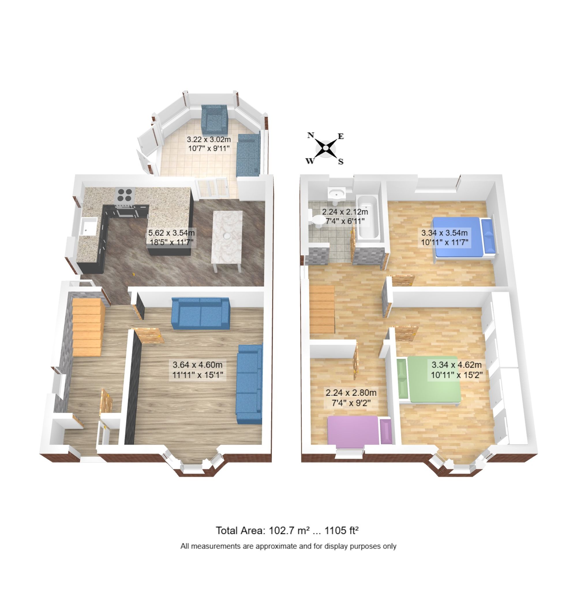 3 bed semi-detached house for sale in Devon Road, Cadishead, M44 - Property floorplan