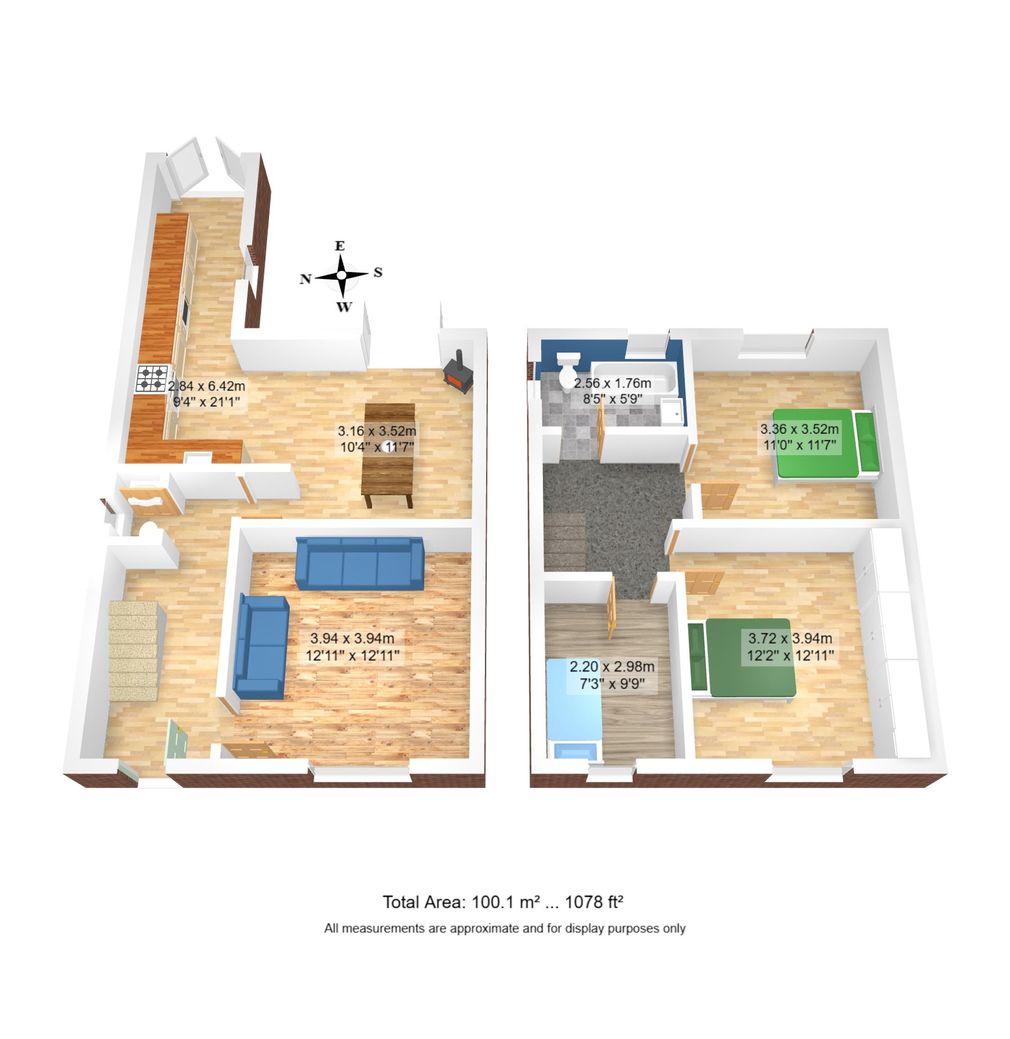 3 bed detached house for sale in Queensway, Irlam, M44 - Property floorplan