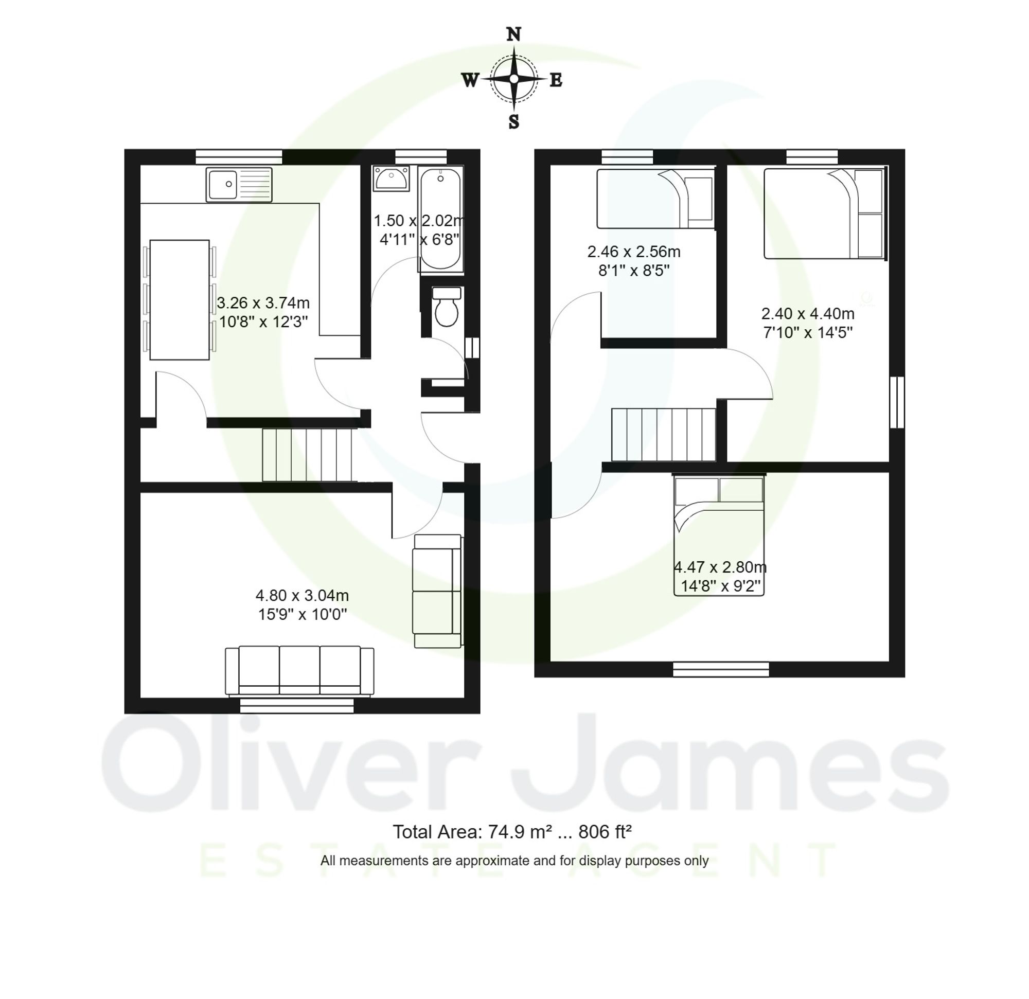 3 bed semi-detached house for sale in Fir Street, Cadishead, M44 - Property floorplan