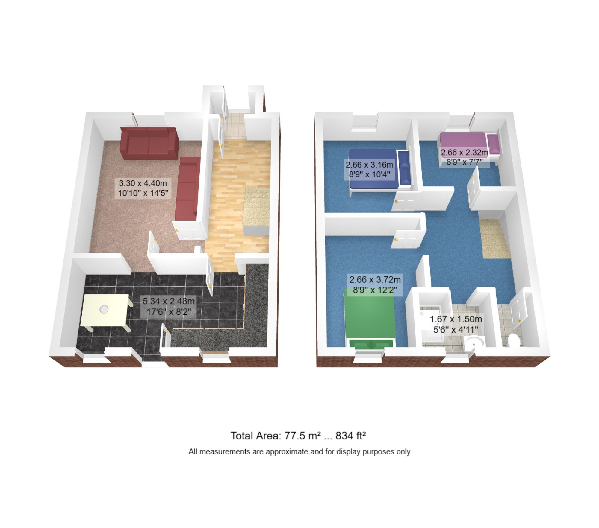 3 bed end of terrace house for sale in Cromwell Court, Irlam, M44 - Property floorplan