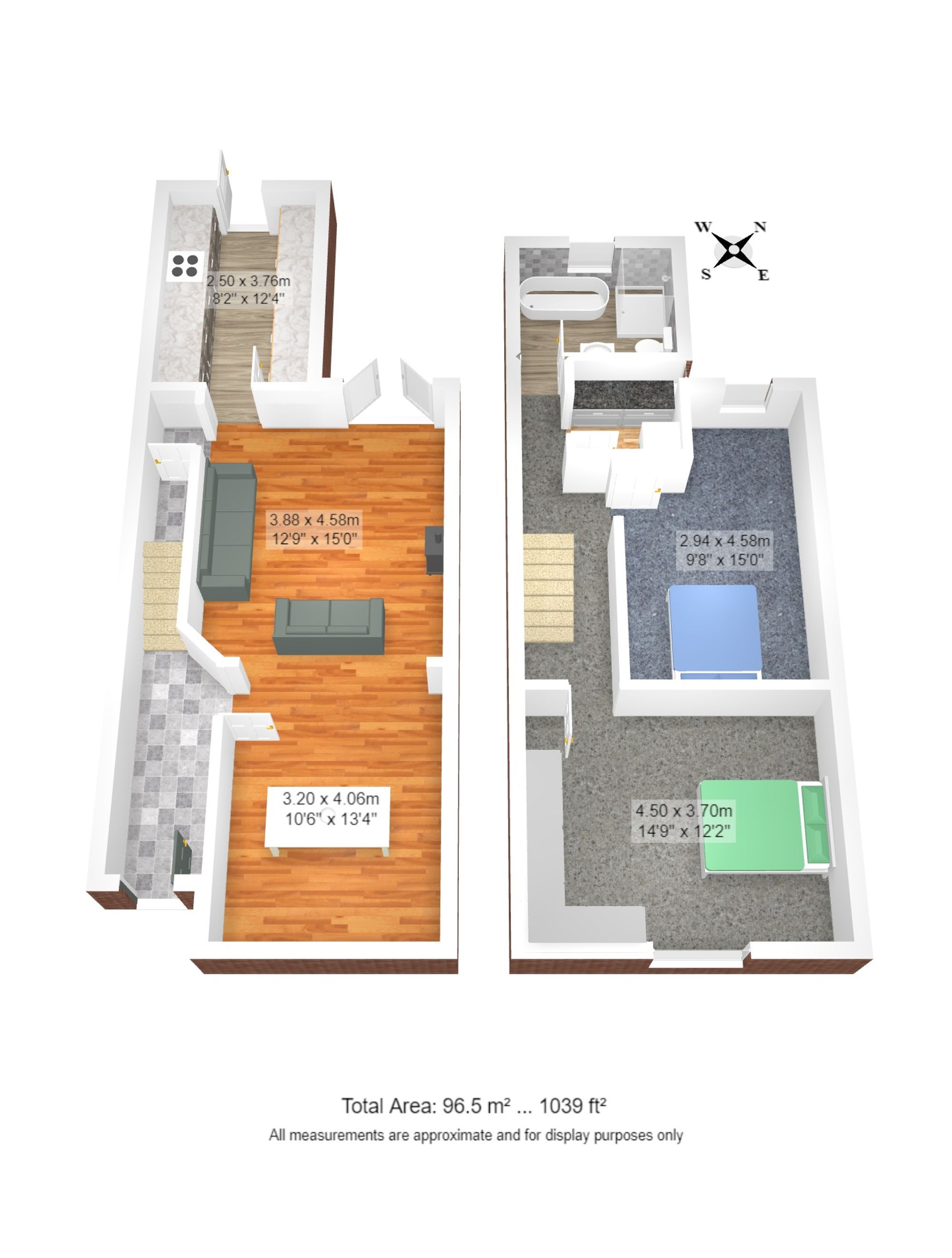2 bed terraced house for sale in Bankfield Avenue, Cadishead, M44 - Property floorplan