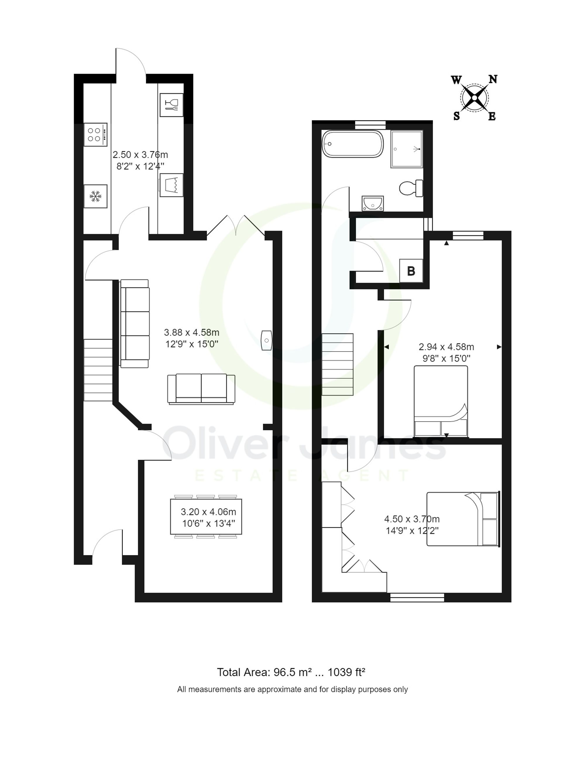 2 bed terraced house for sale in Bankfield Avenue, Cadishead, M44 - Property floorplan