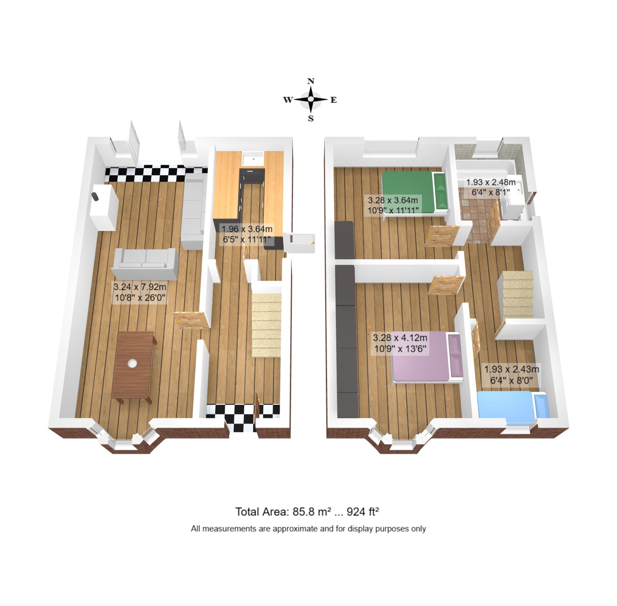 3 bed semi-detached house for sale in Hargate Drive, Irlam, M44 - Property floorplan