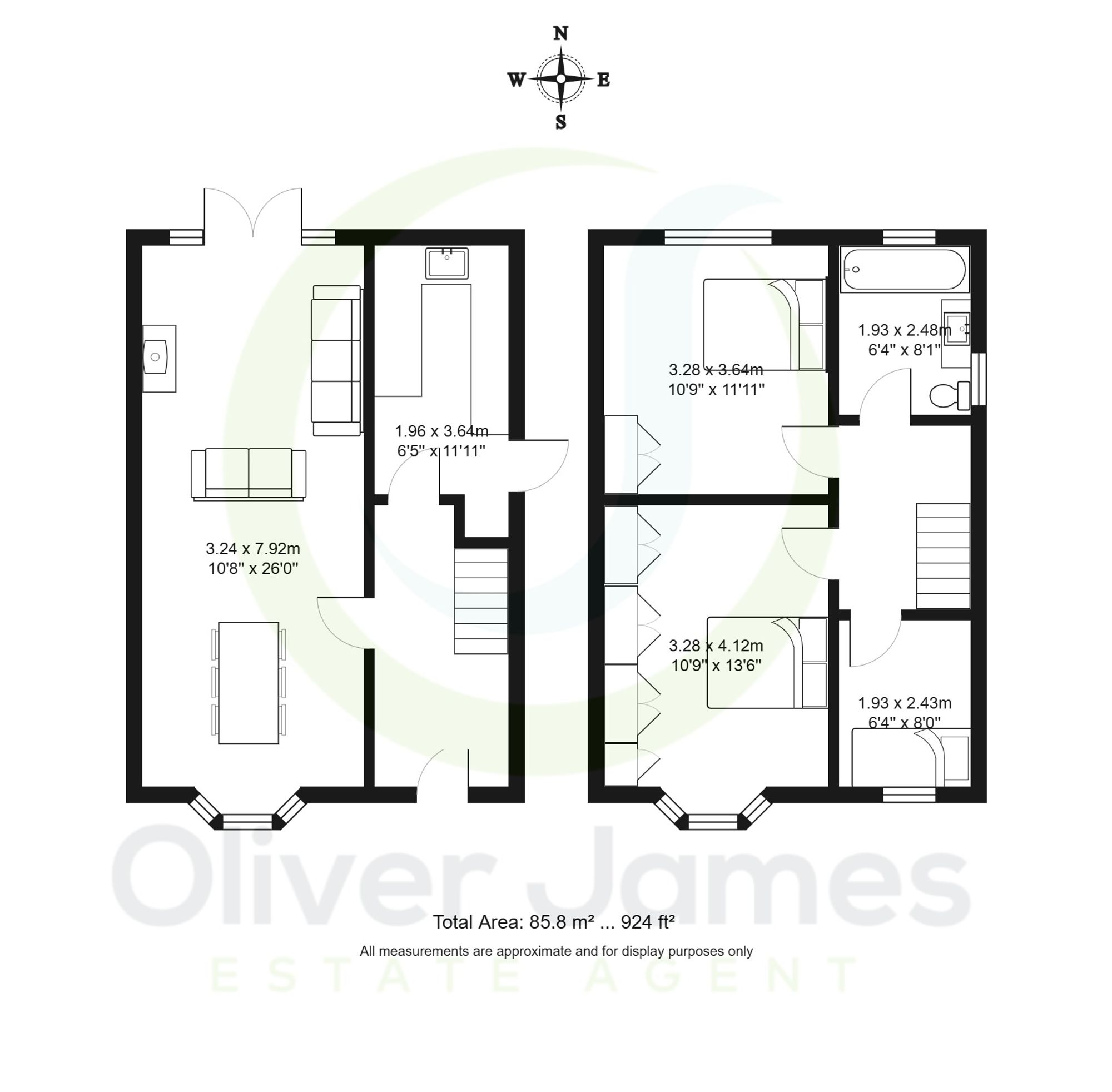 3 bed semi-detached house for sale in Hargate Drive, Irlam, M44 - Property floorplan