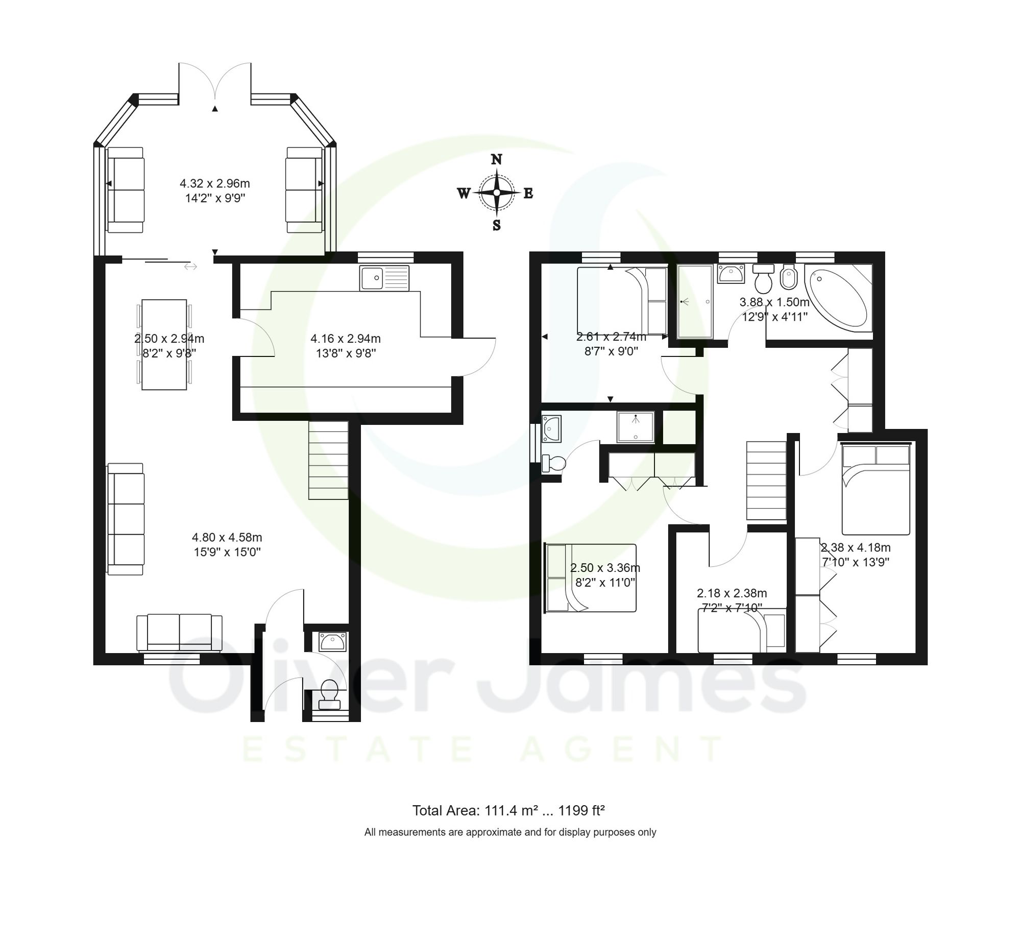 4 bed detached house for sale in Caledonian Drive, Eccles, M30 - Property floorplan