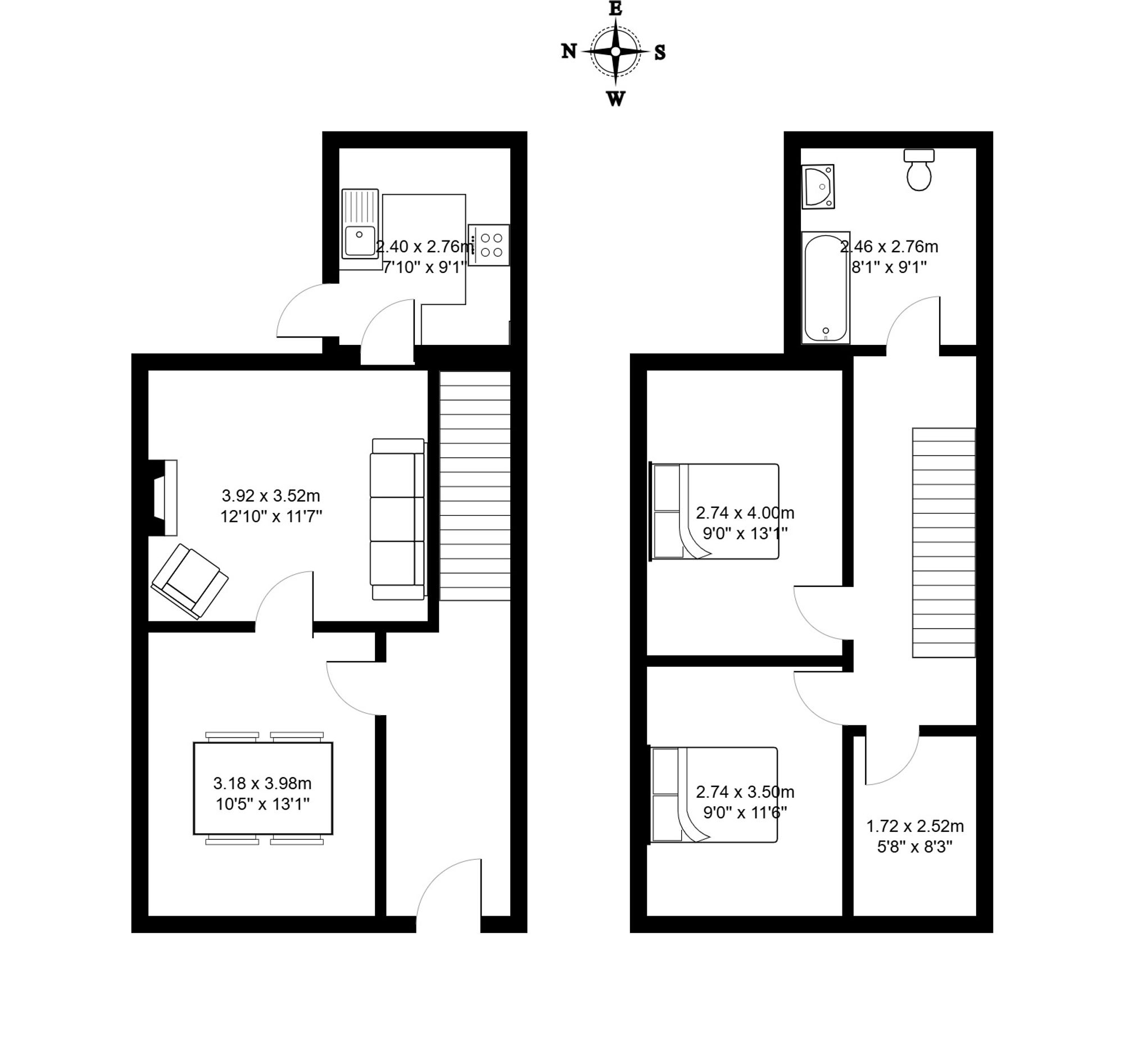 2 bed end of terrace house for sale in Liverpool Road, Cadishead, M44 - Property floorplan