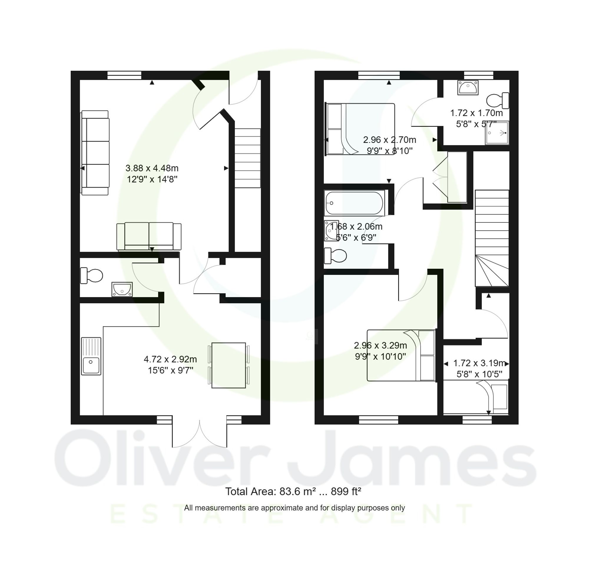 3 bed semi-detached house for sale in Daneshill Lane, Cadishead, M44 - Property floorplan