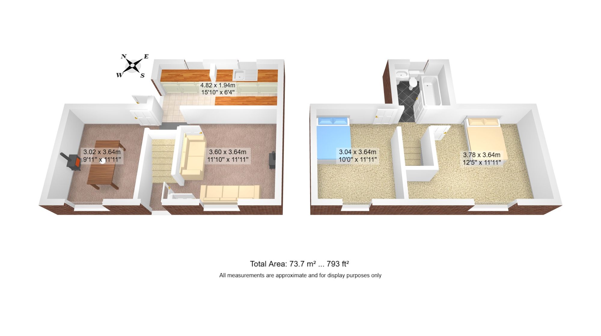 2 bed detached house for sale in Silver Street, Irlam, M44 - Property floorplan