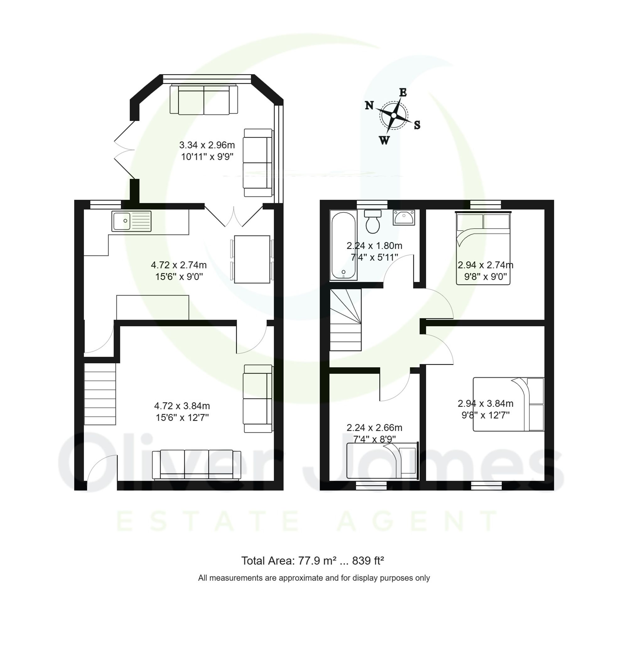 3 bed terraced house for sale in Eldon Road, Irlam, M44 - Property floorplan