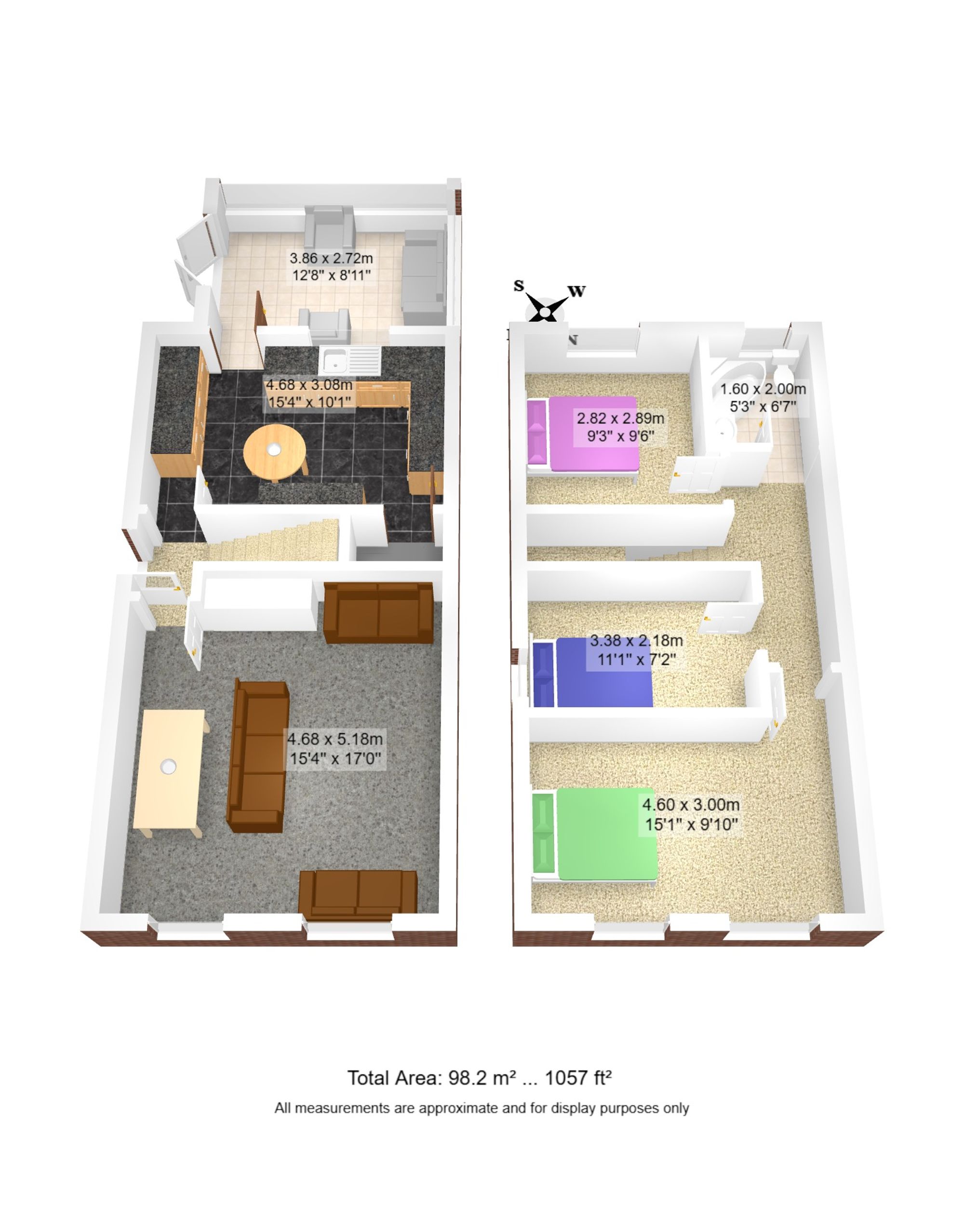 3 bed semi-detached house for sale in Highbury Avenue, Irlam, M44 - Property floorplan