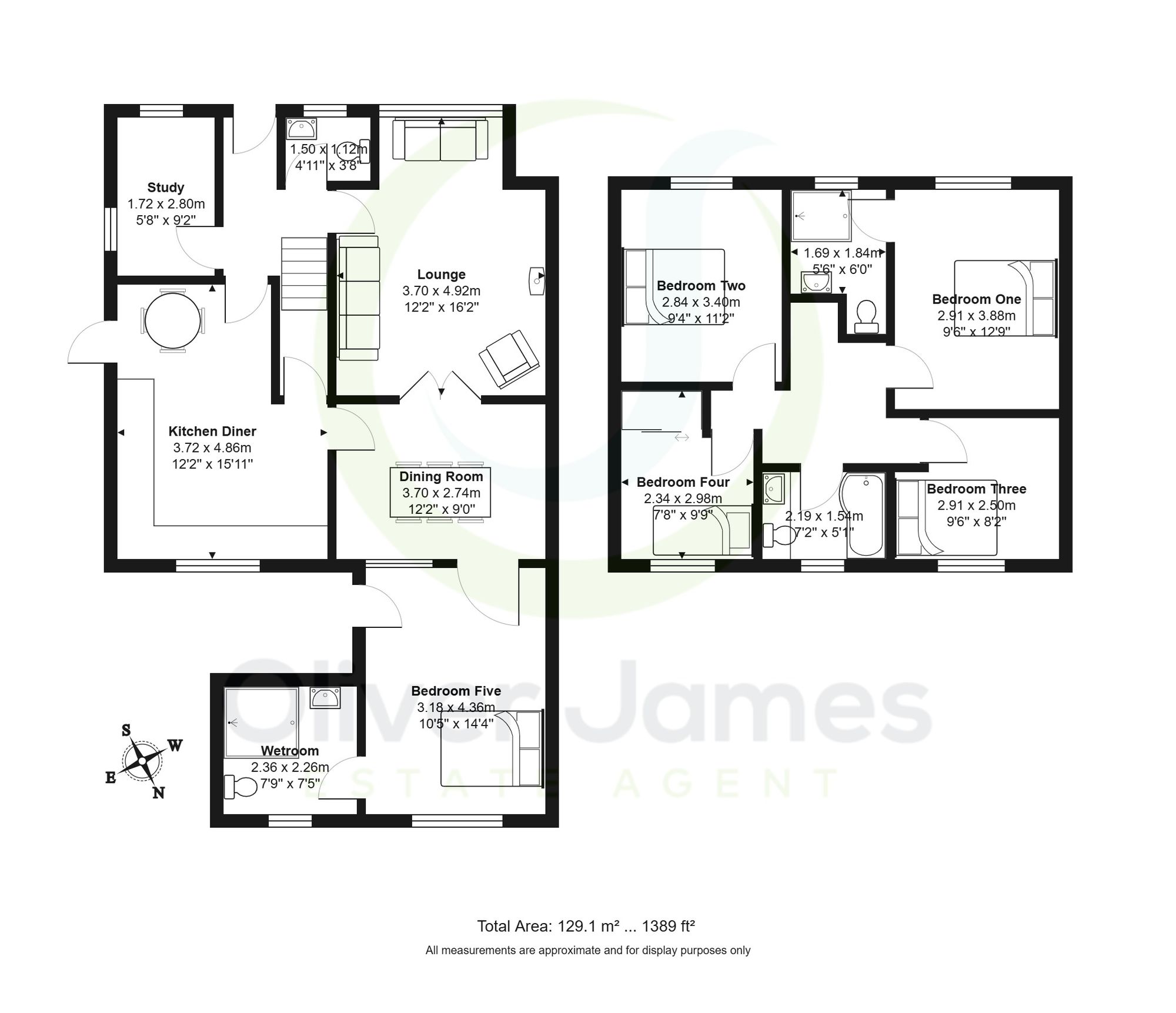 5 bed detached house for sale in Rockingham Close, Birchwood, WA3 - Property floorplan