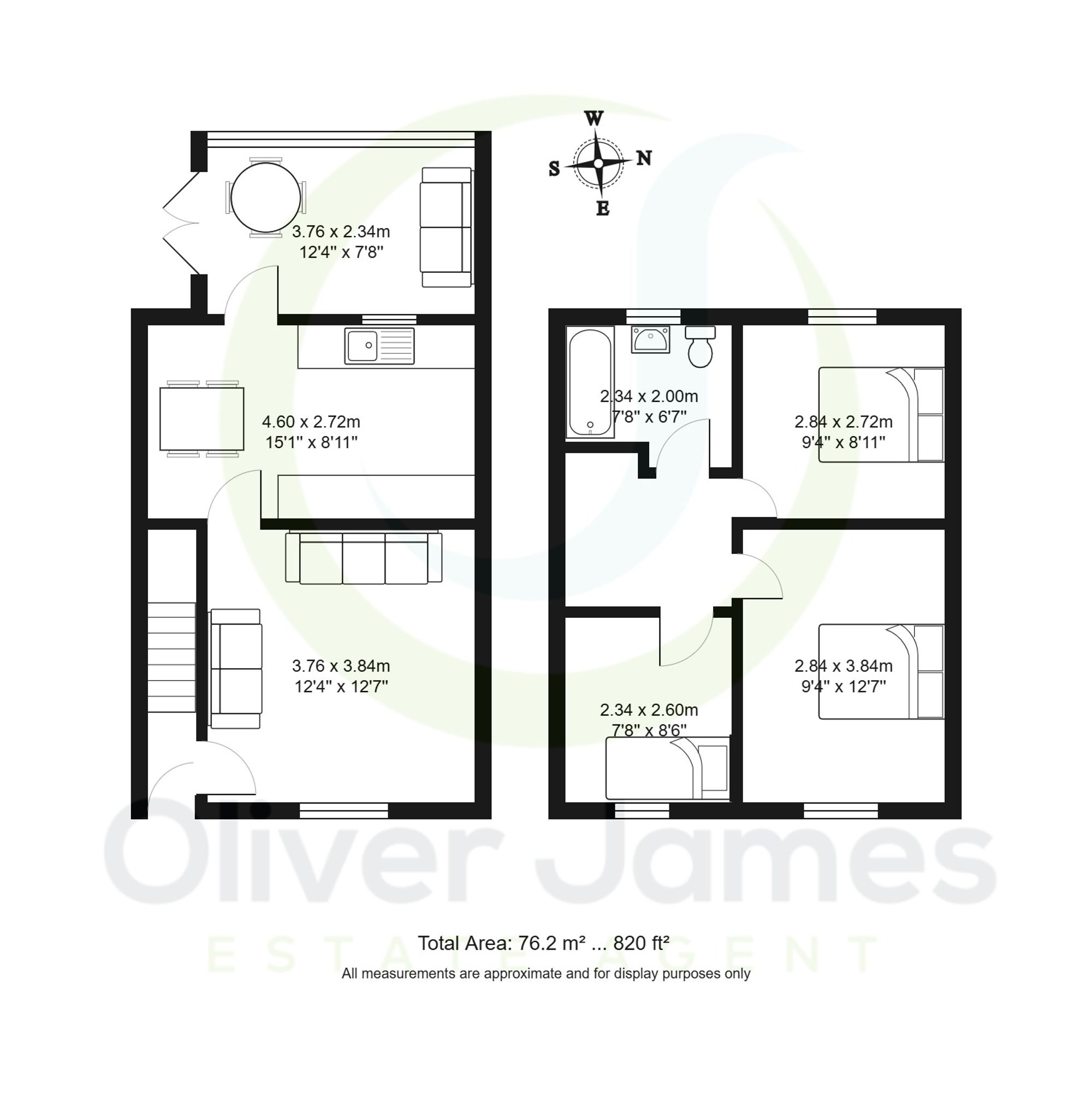 3 bed terraced house for sale in Eldon Road, Irlam, M44 - Property floorplan