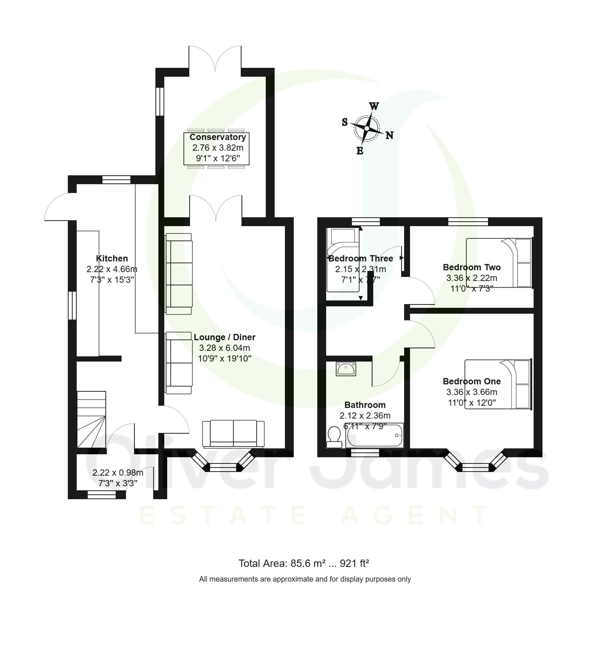 3 bed semi-detached house for sale in Warburton Lane, Partington, M31 - Property floorplan