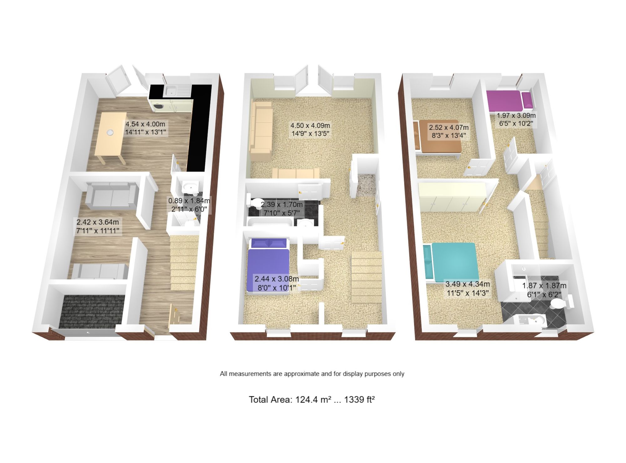 4 bed mid-terraced house for sale in Roseway Avenue, Cadishead, M44 - Property floorplan