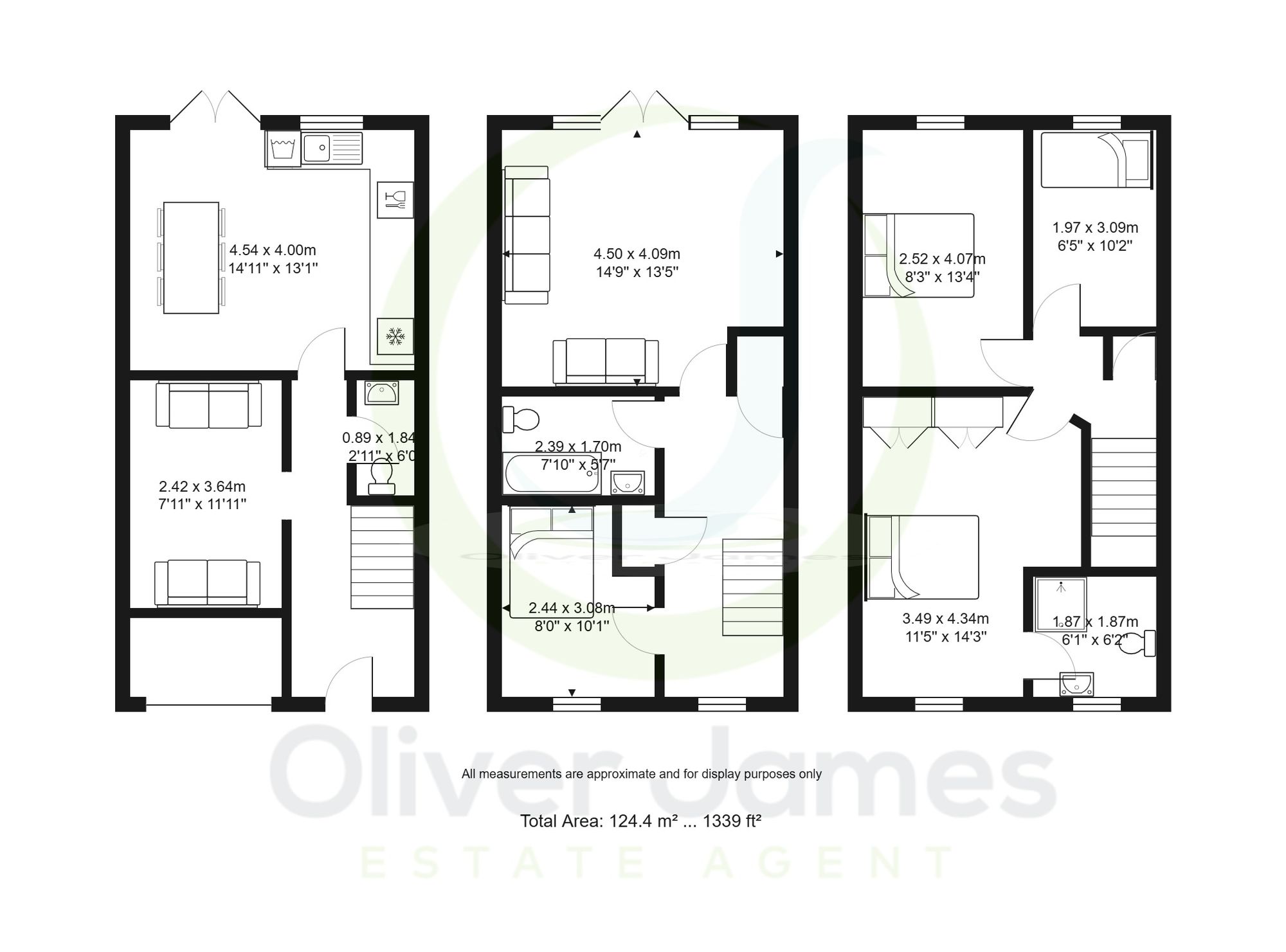 4 bed mid-terraced house for sale in Roseway Avenue, Cadishead, M44 - Property floorplan