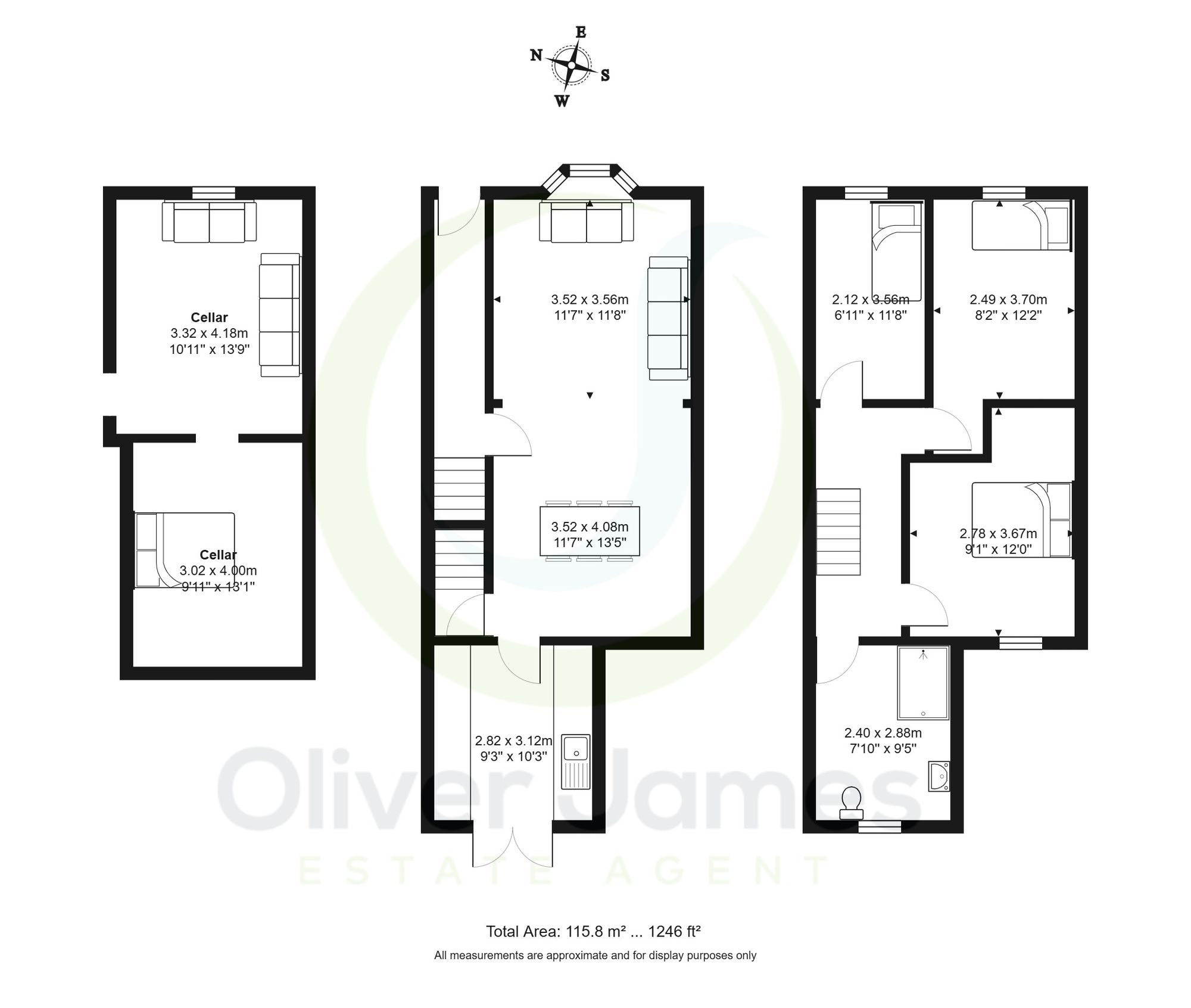 3 bed mid-terraced house for sale in Green Street, Eccles, M30 - Property floorplan