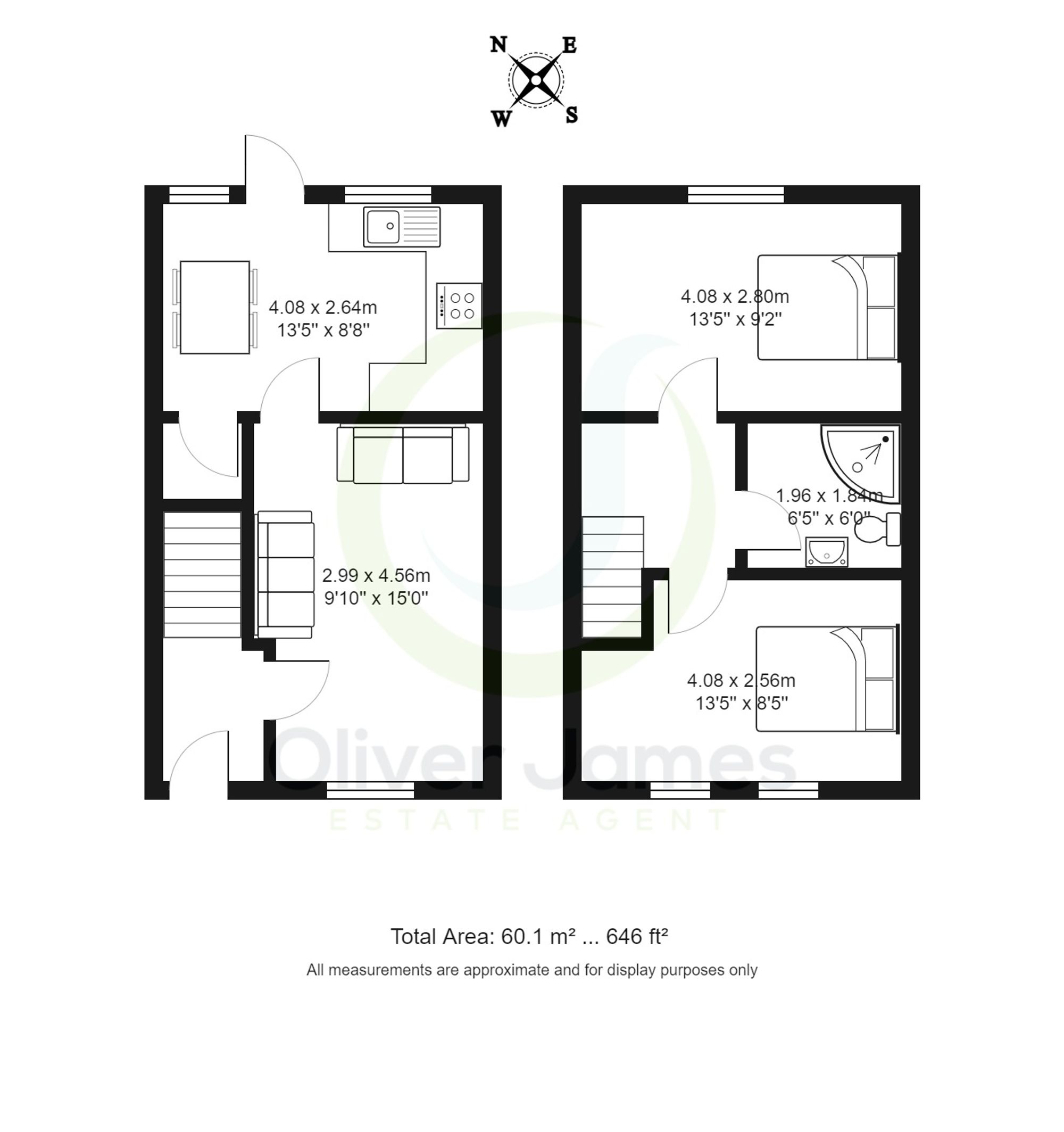 2 bed mid-terraced house for sale in Pipers Court, Irlam, M44 - Property floorplan