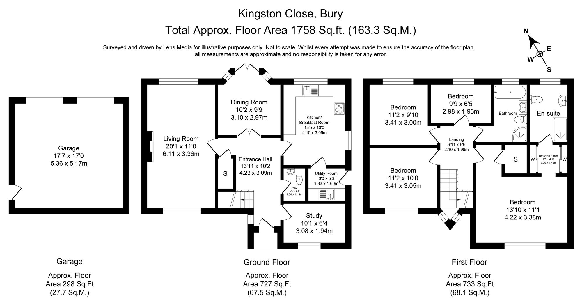 4 bed detached house for sale in Kingston Close, Bury - Property Floorplan
