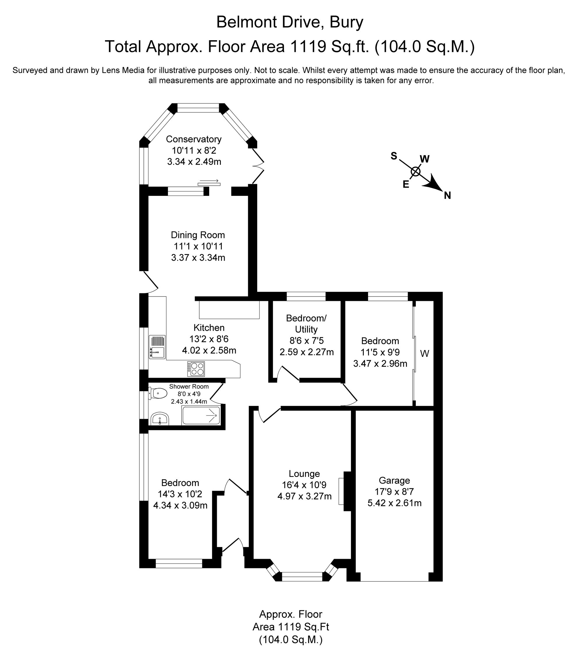 2 bed for sale in Belmont Drive, Bury - Property Floorplan