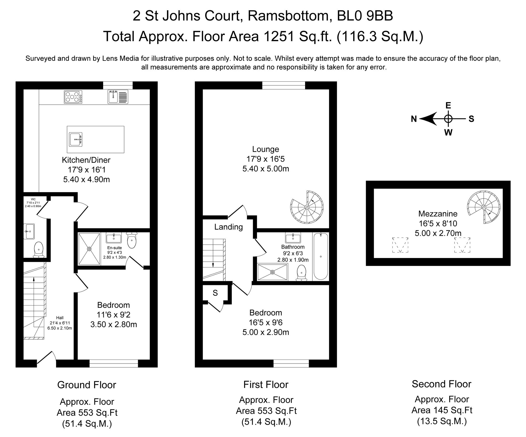 2 bed flat to rent in St. Johns Court, Bury - Property Floorplan