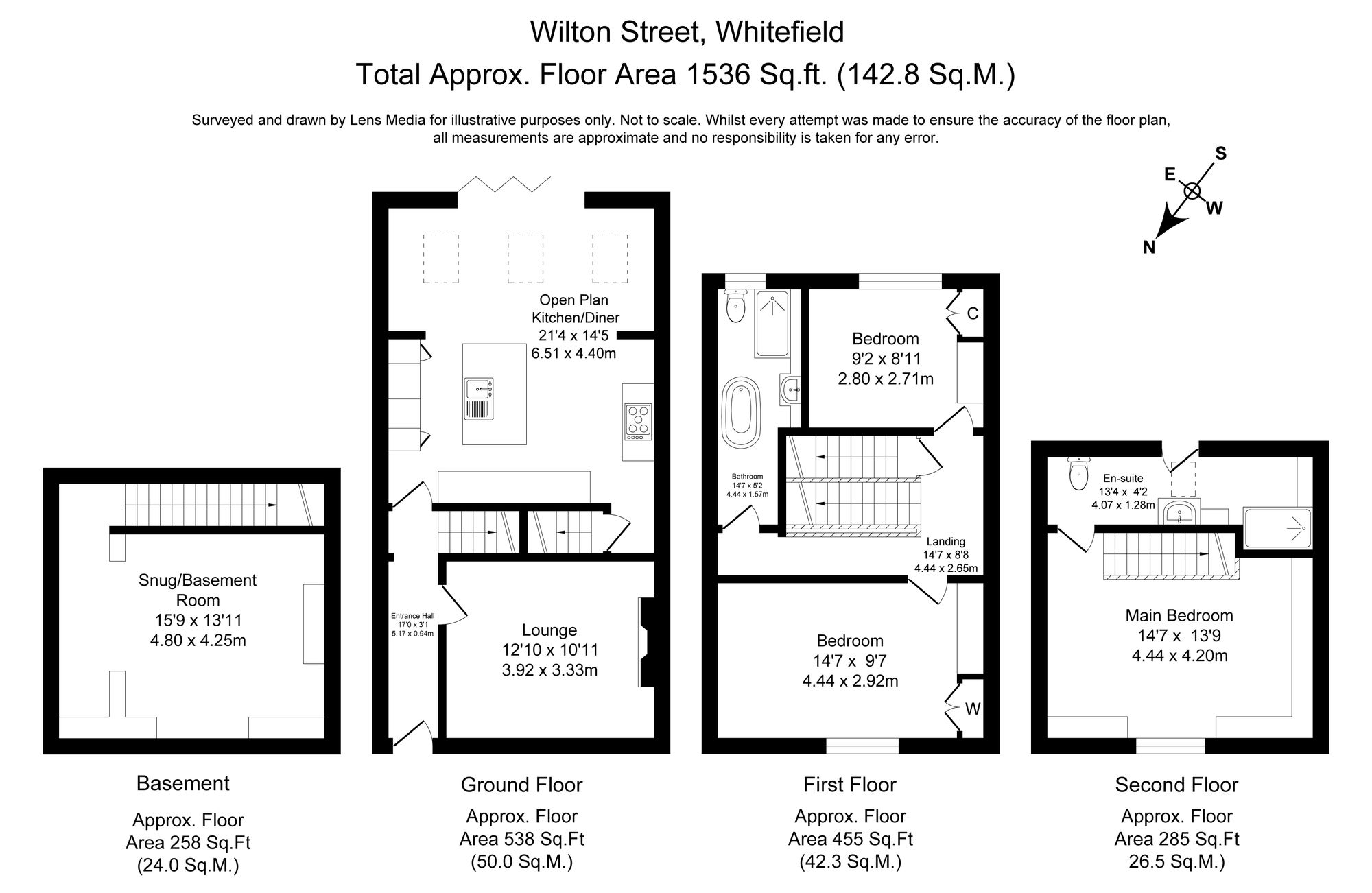 3 bed terraced house to rent in Wilton Street, Manchester - Property Floorplan