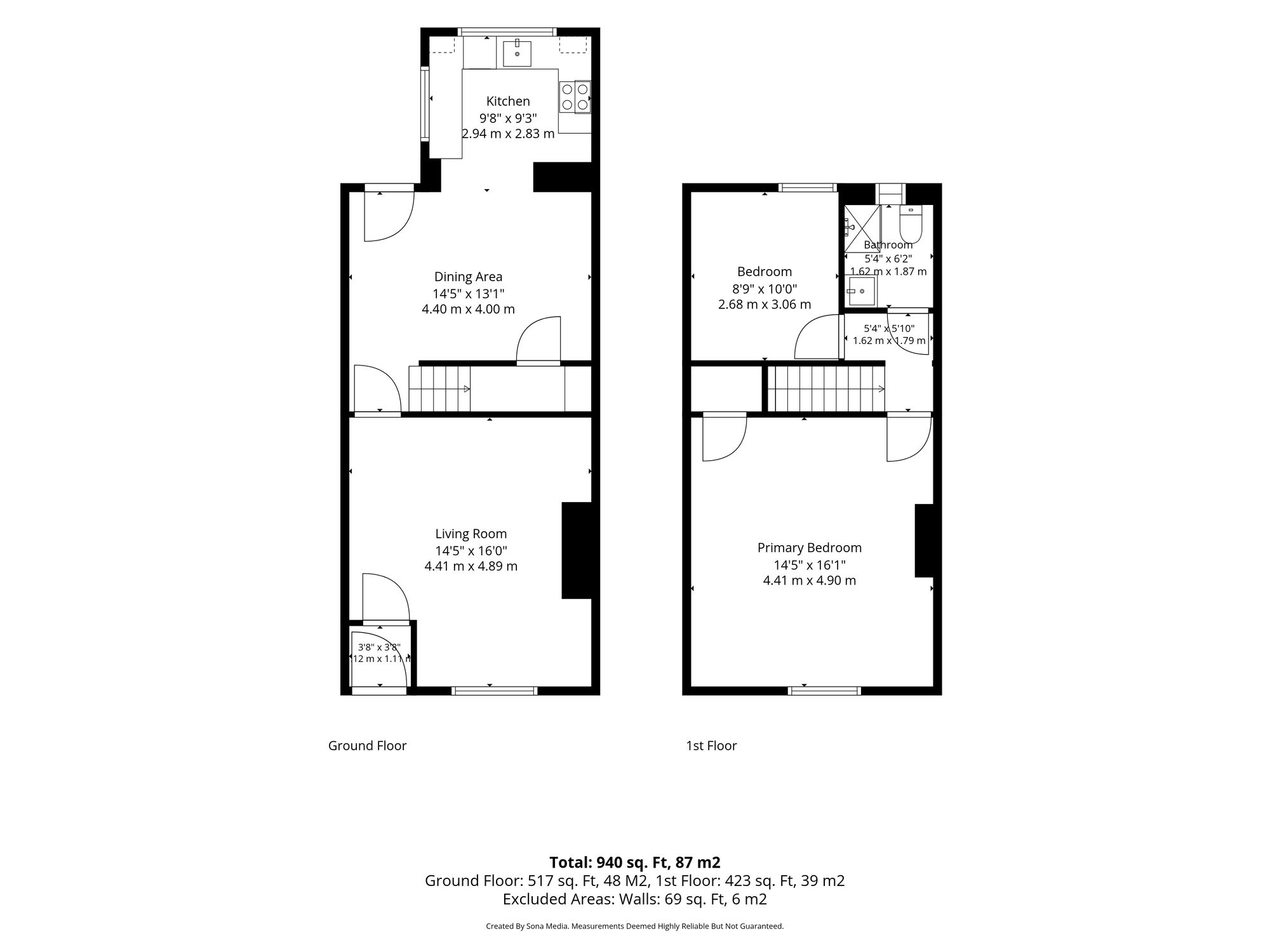 2 bed terraced house for sale in Tottington Road, Bury - Property Floorplan