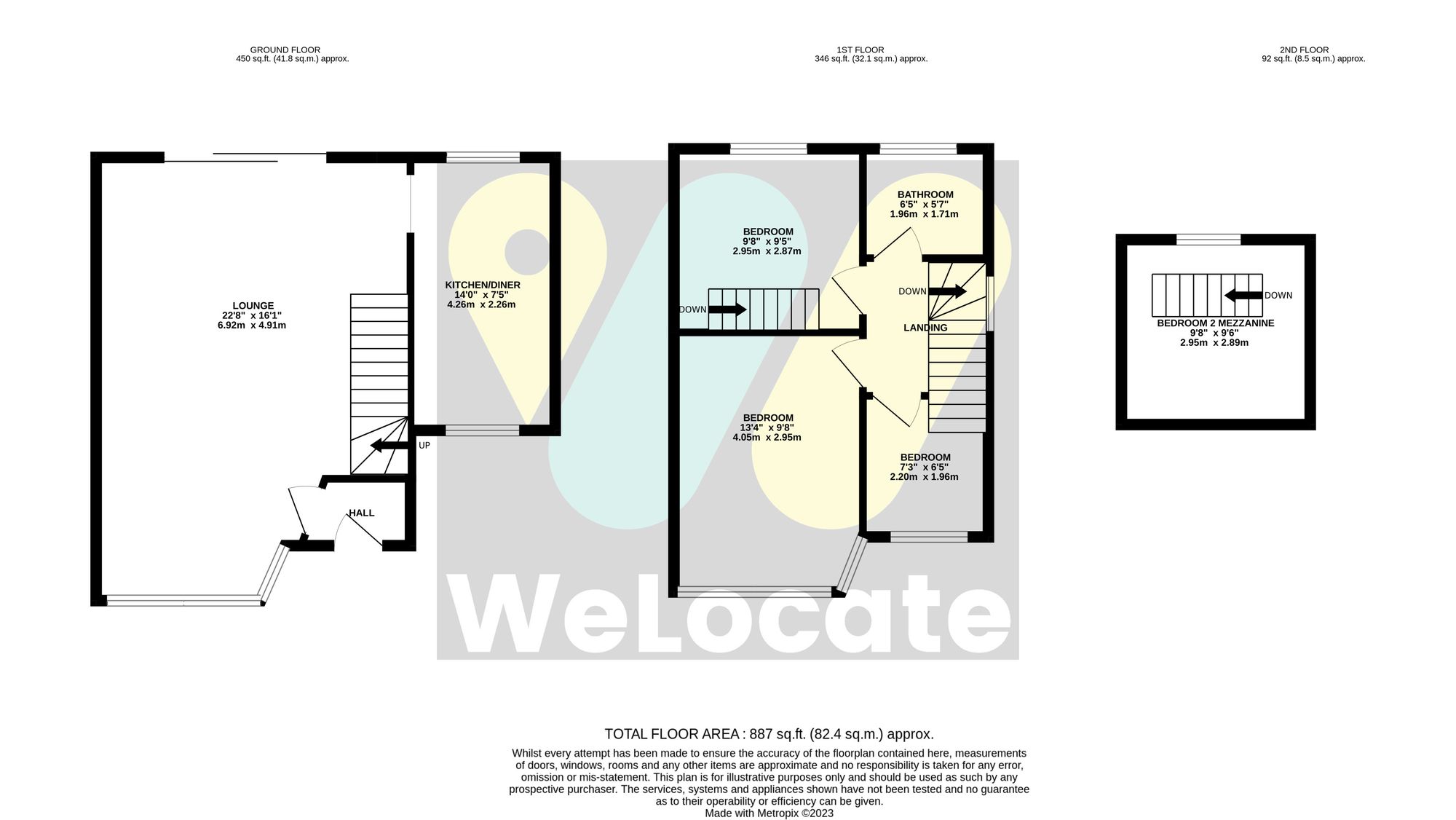 2 bed semi-detached house to rent in Rossall Avenue, Manchester - Property Floorplan