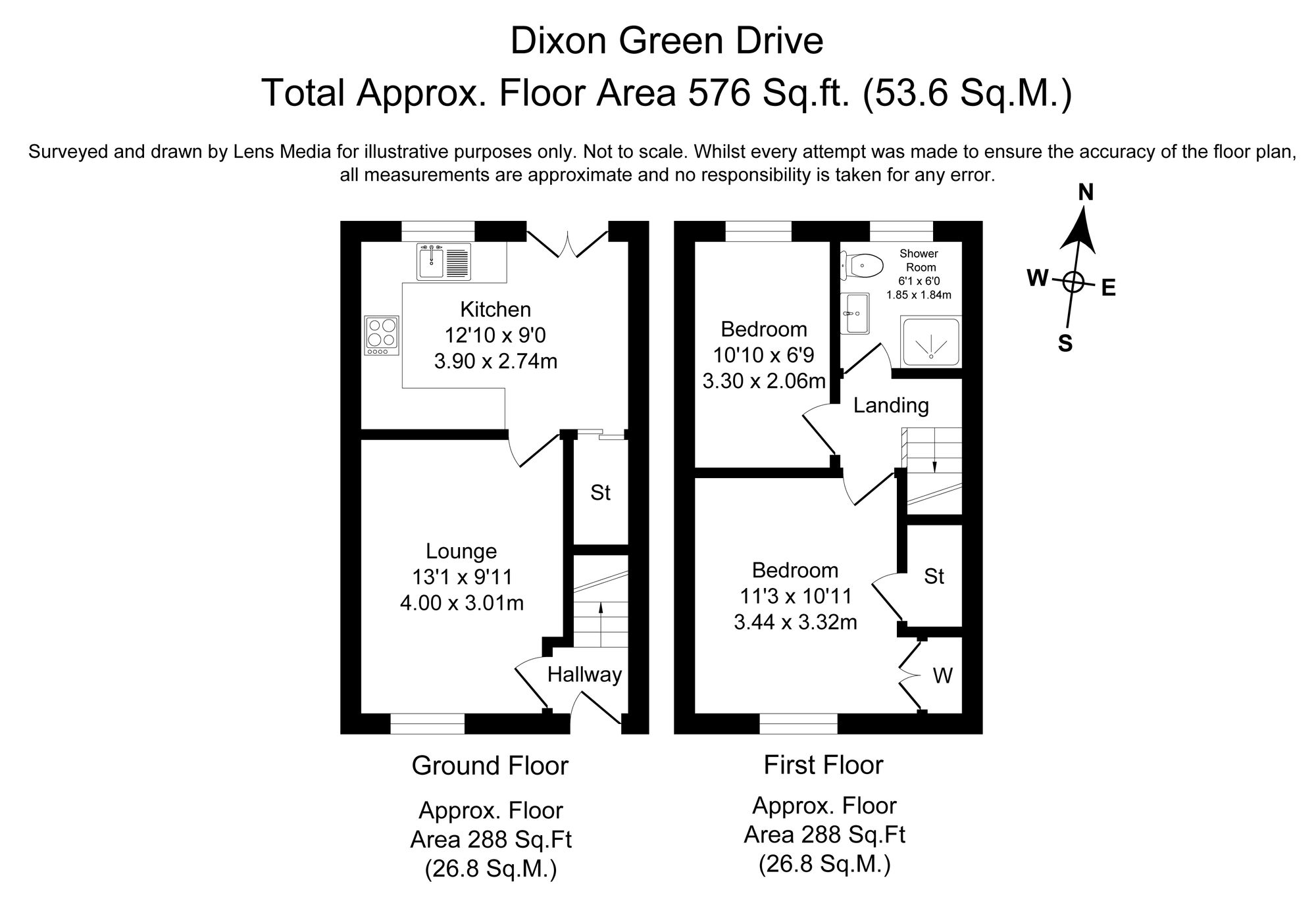 2 bed mews house to rent in Dixon Green Drive, Bolton - Property Floorplan