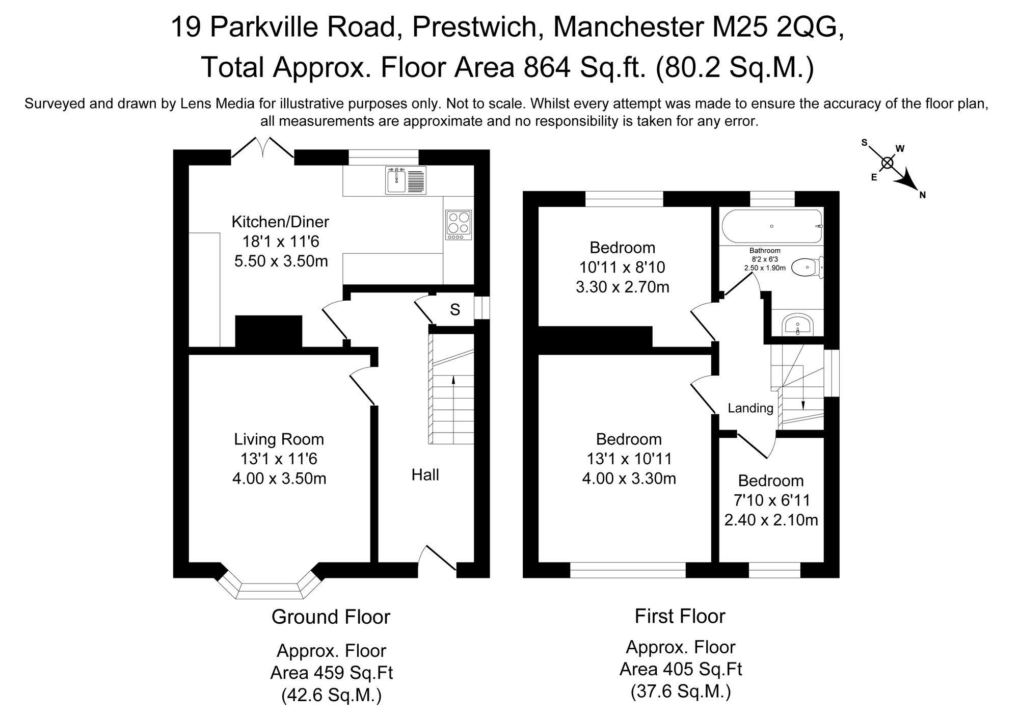 3 bed semi-detached house to rent in Parkville Road, Manchester - Property Floorplan