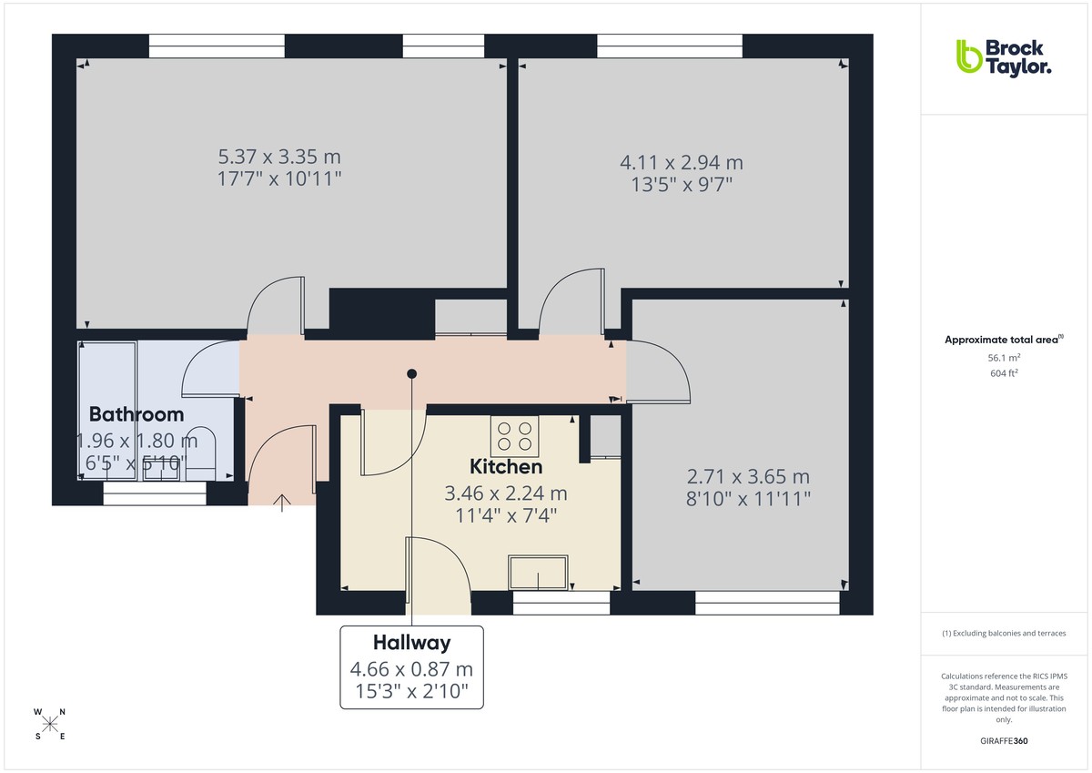 2 bed maisonette to rent in Tilgate Way, Crawley - Property floorplan