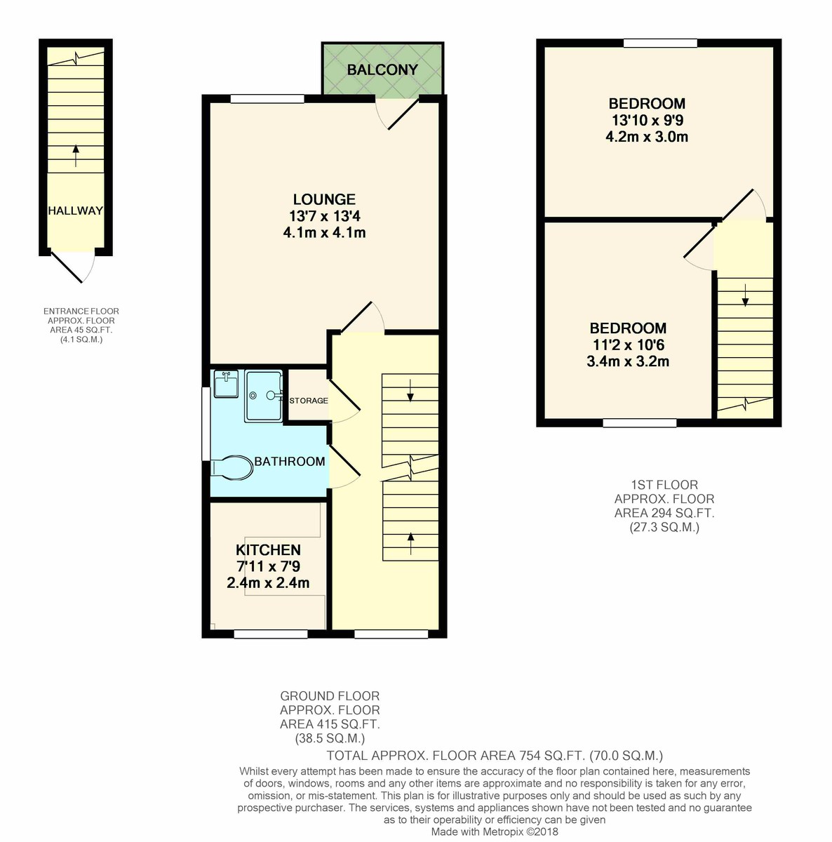 2 bed maisonette to rent in Manor Fields, Horsham - Property floorplan