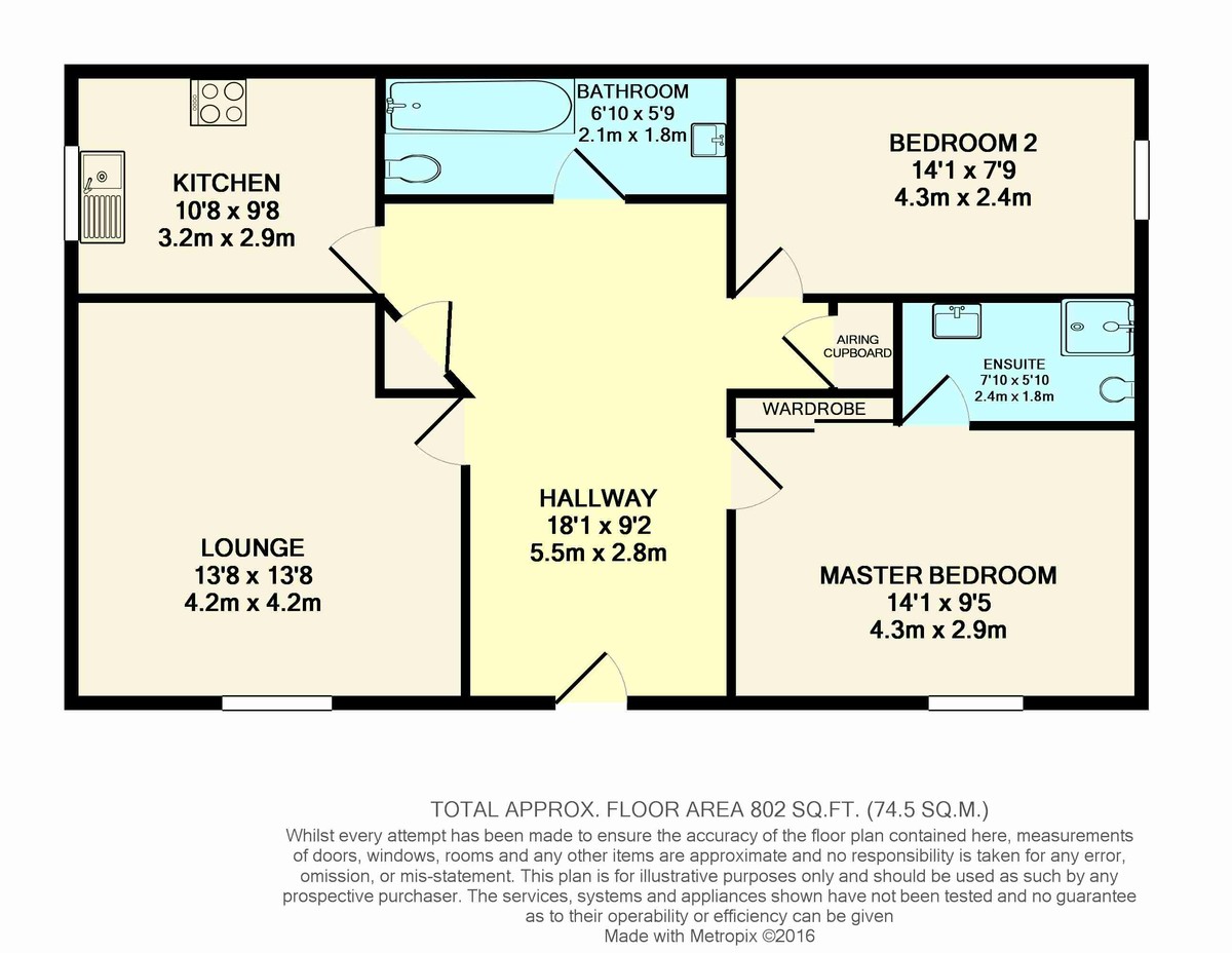2 bed apartment to rent in Mitre Court, Worthing Road, Horsham - Property floorplan