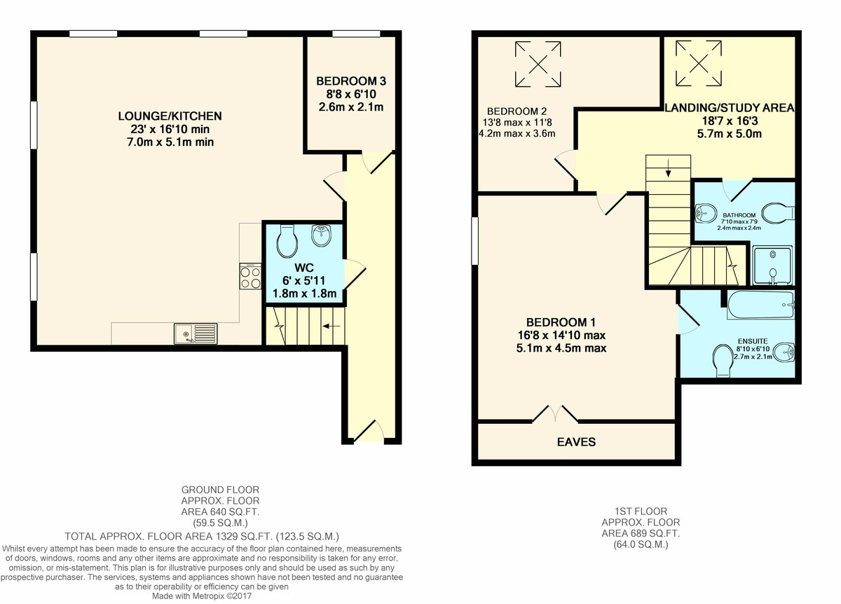 3 bed flat to rent in Brighton Road, Horsham, RH13 - Property floorplan