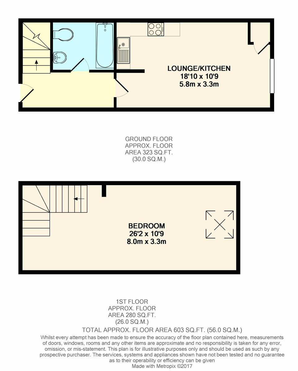 1 bed flat to rent in Brighton Road, Horsham - Property floorplan