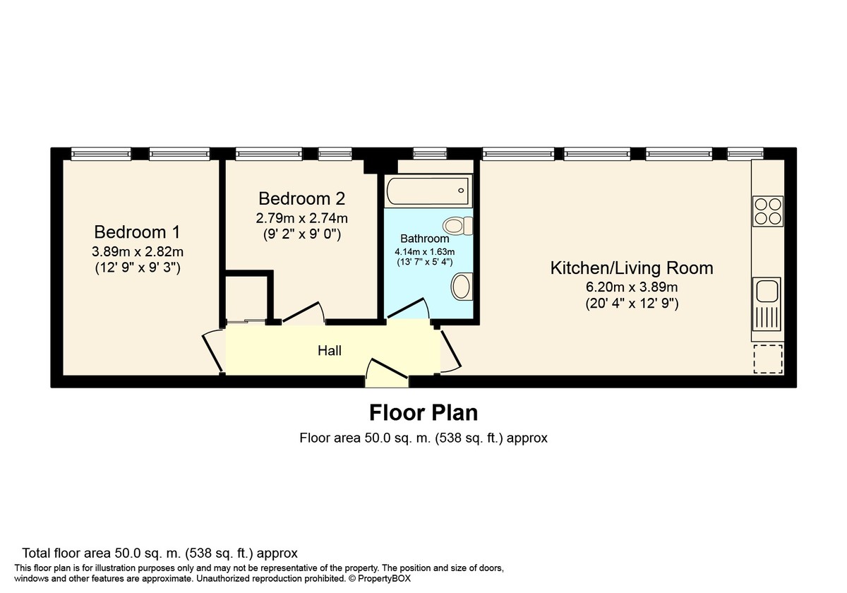 2 bed apartment to rent in Holmes Park, North Street, Horsham - Property floorplan