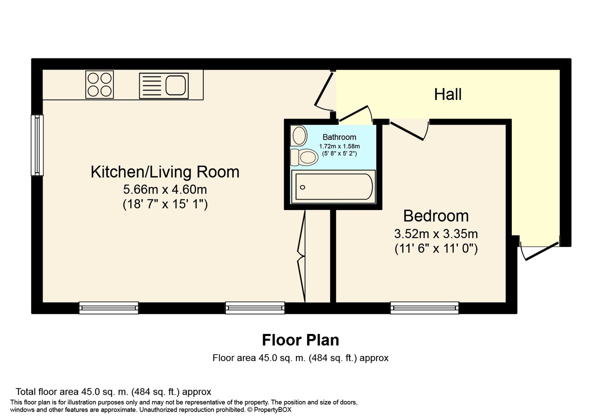 1 bed apartment to rent in Harrington House, Brighton Road, Horsham - Property floorplan