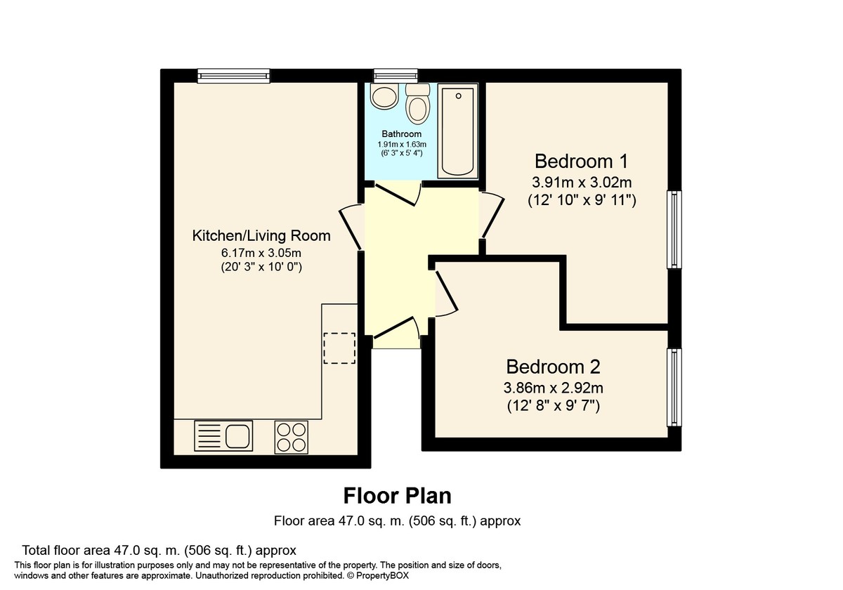 2 bed apartment to rent in Harrington House, Brighton Road, Horsham - Property floorplan