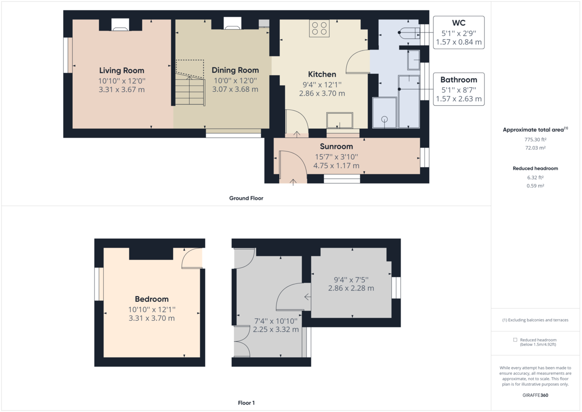 2 bed semi-detached house to rent in Turners Hill Road, Crawley Down, RH10 - Property floorplan