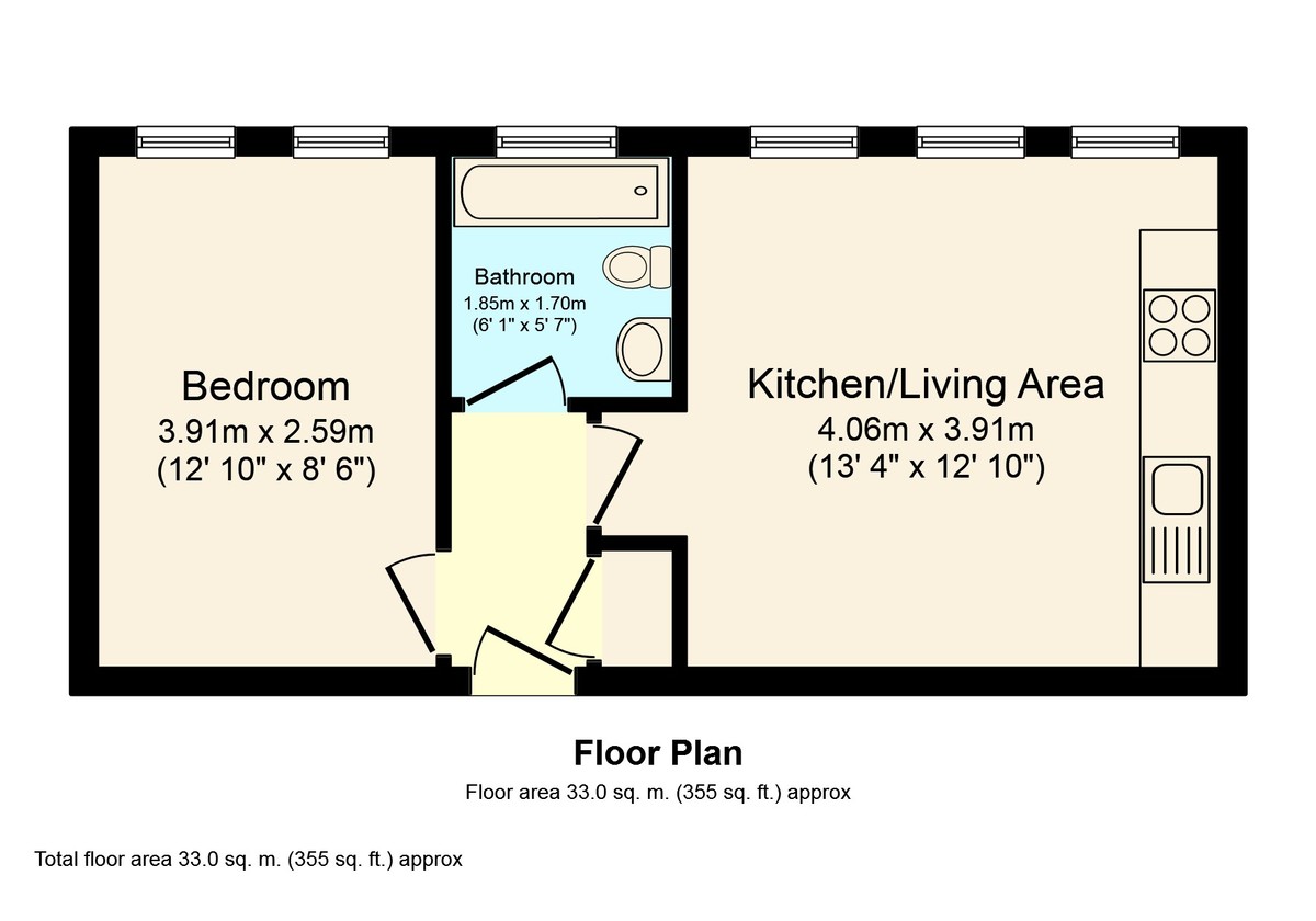 1 bed apartment to rent in North Street, Horsham, RH12 - Property floorplan