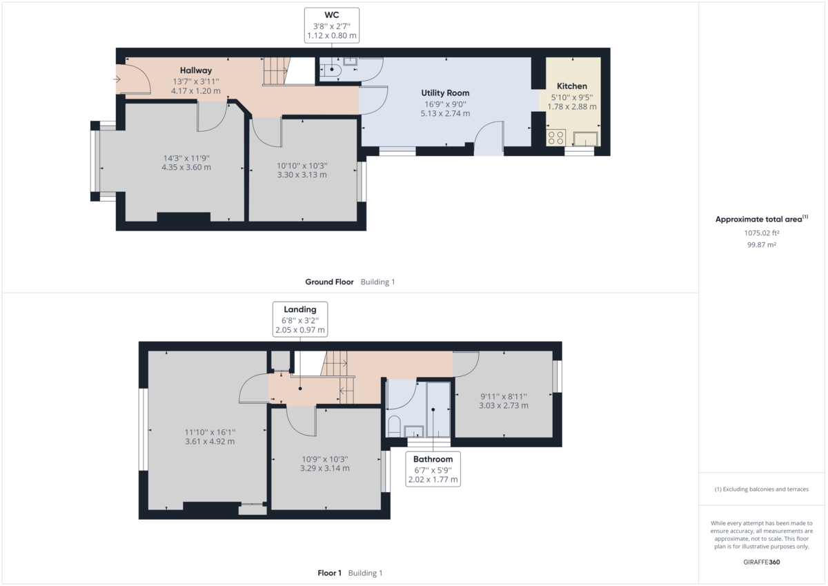 3 bed semi-detached house to rent in Madeira Avenue, Horsham, RH12 - Property floorplan