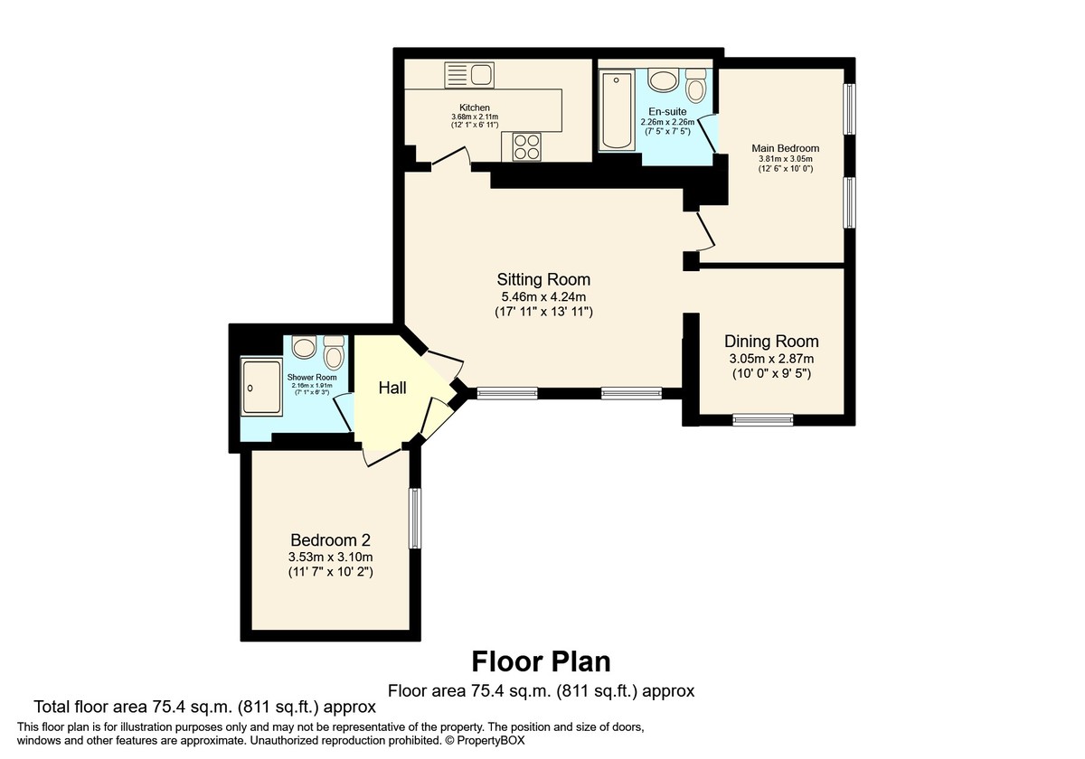 2 bed apartment to rent in Forest Road, Colgate - Property floorplan
