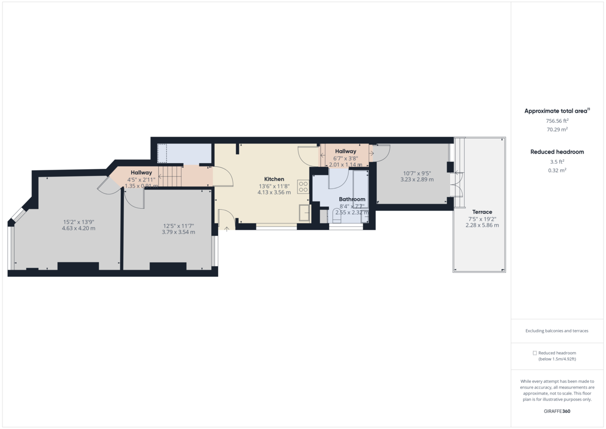 2 bed ground floor flat to rent in Ground Floor Flat, 168 Freshfield Road - Property floorplan