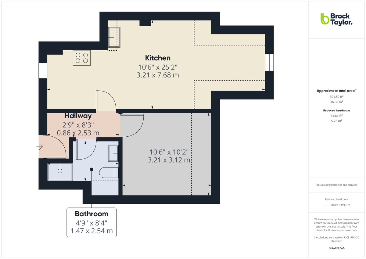1 bed apartment to rent in Park Terrace East Mews, Park Terrace East, RH13 - Property floorplan